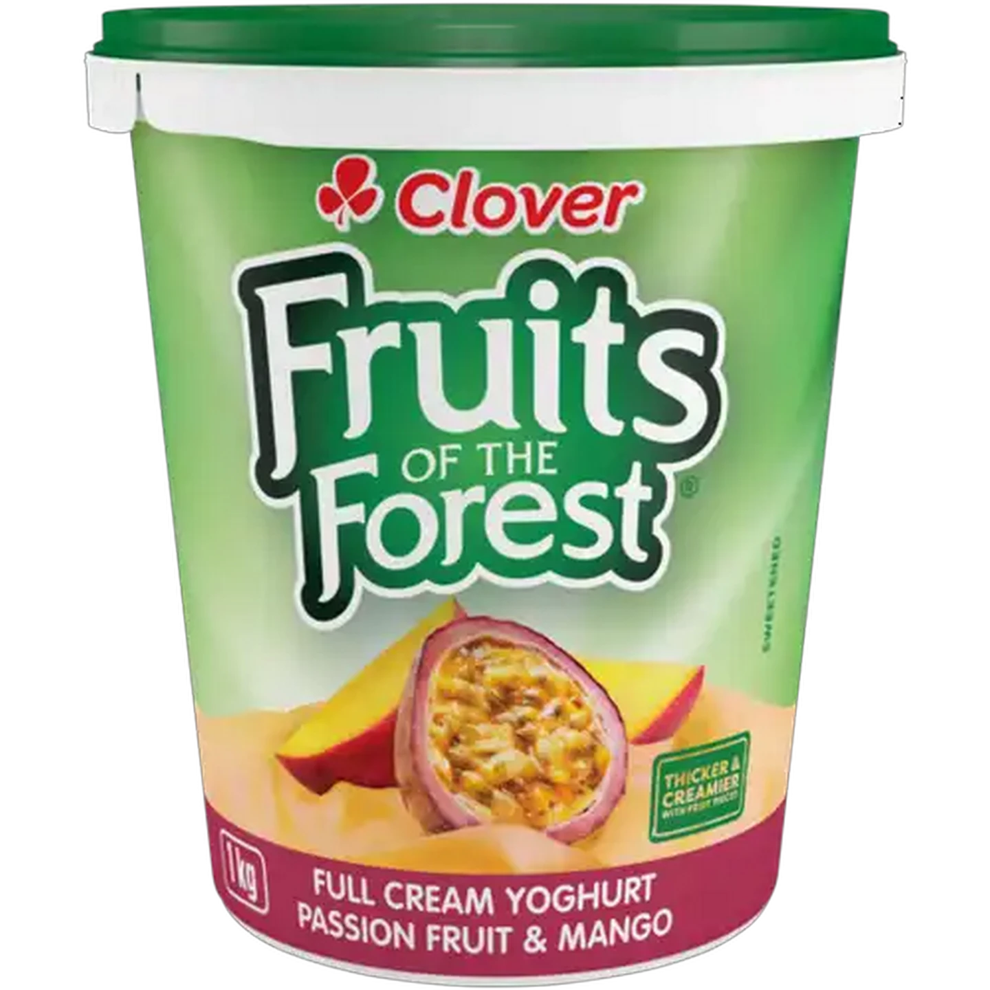 Image of Clover Fruits of the Forest Passion Fruit & Mango Full Cream Yoghurt 1kg