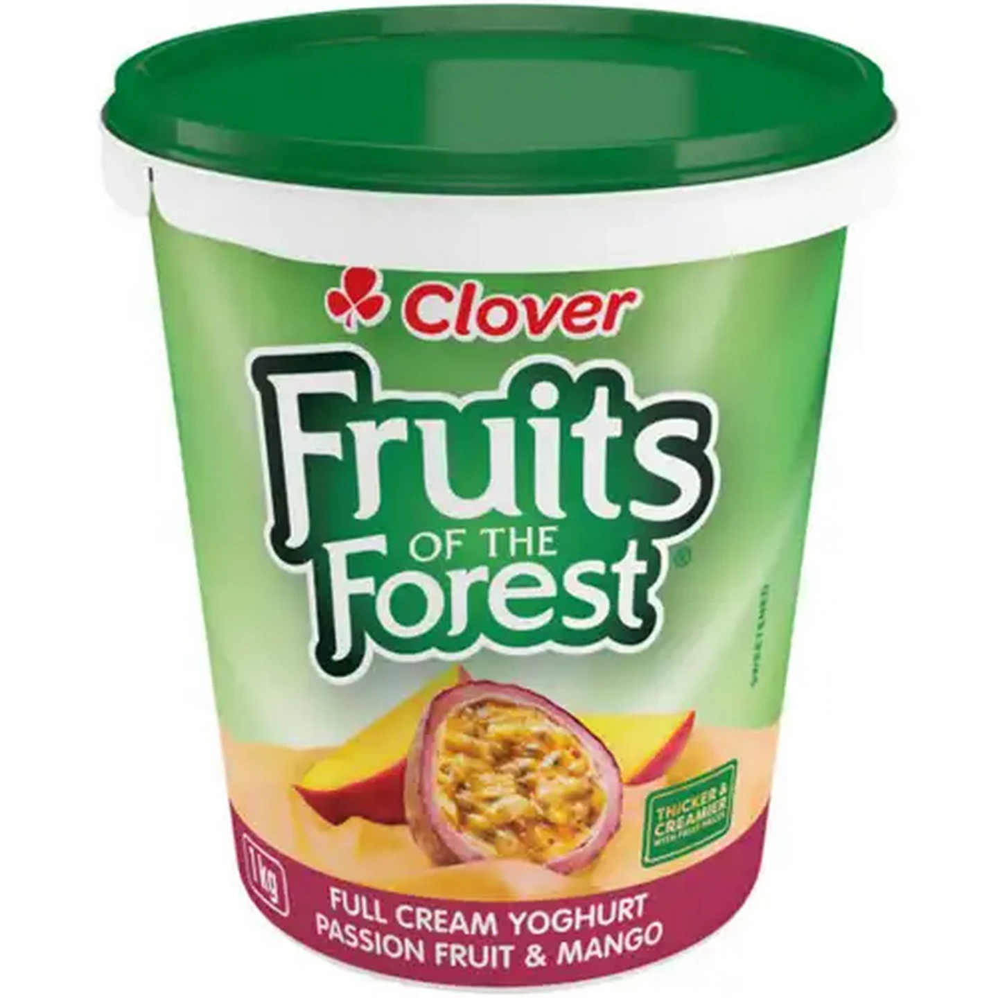 Image of Clover Fruits of the Forest Passion Fruit & Mango Full Cream Yoghurt 1kg