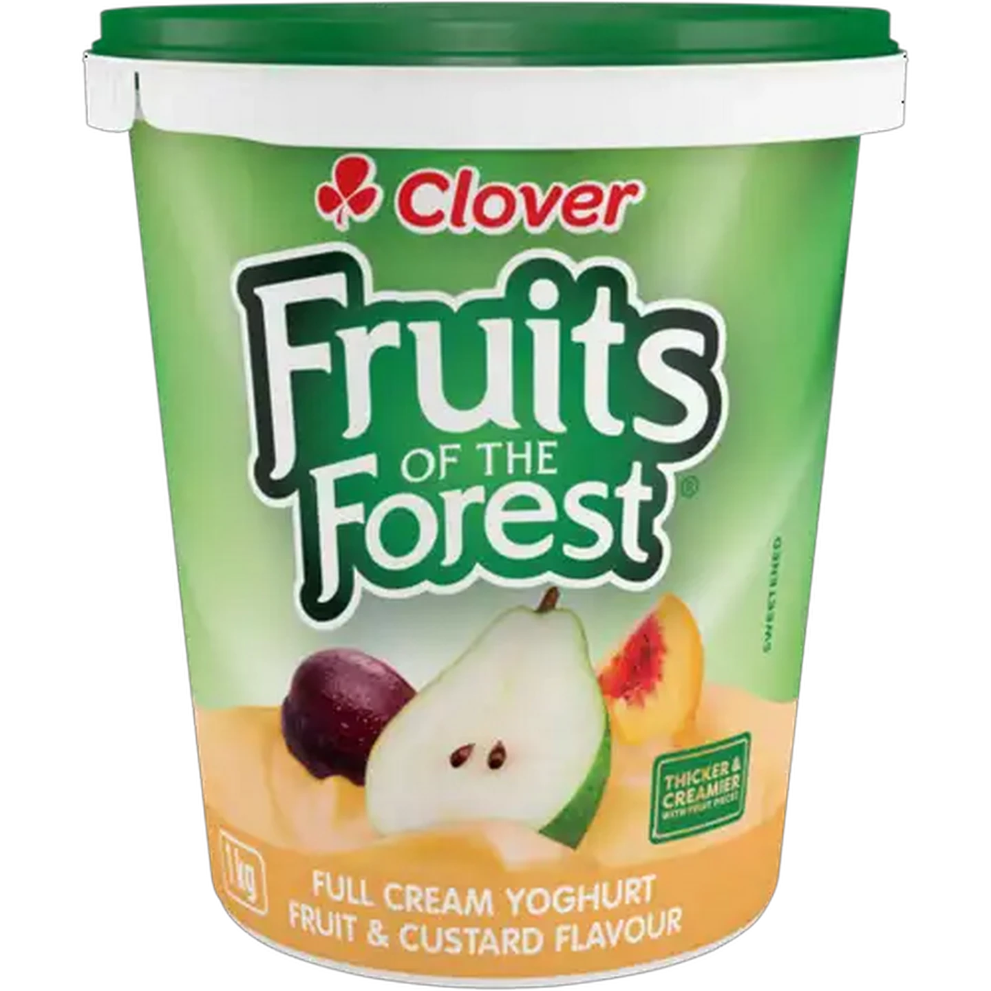 Image of Clover Fruits of the Forest Fruit & Custard Flavoured Full Cream Yoghurt 1kg