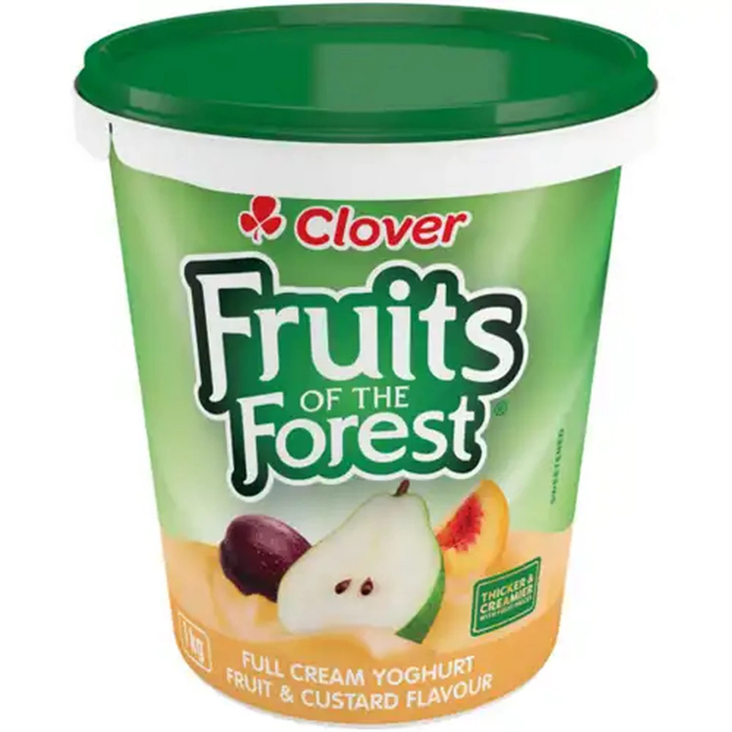 Image of Clover Fruits of the Forest Fruit & Custard Flavoured Full Cream Yoghurt 1kg