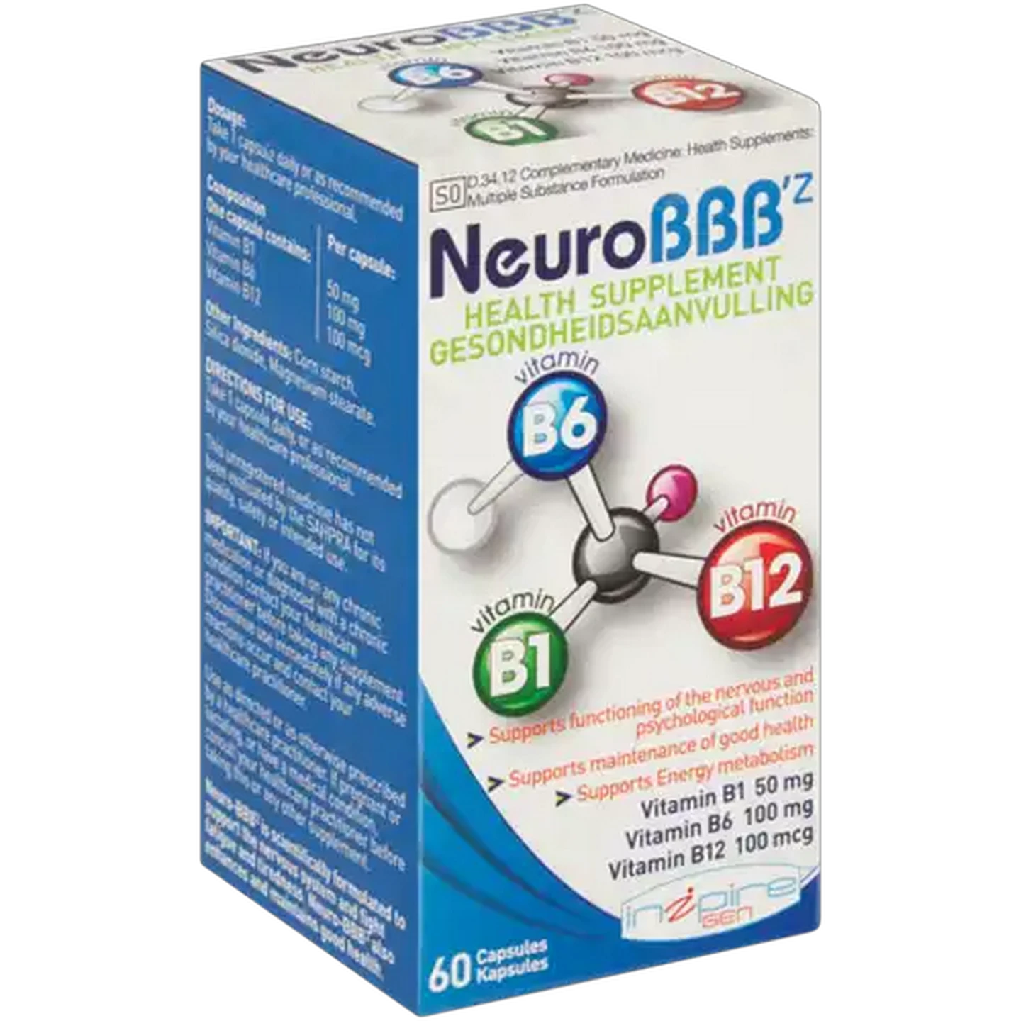 Image of Inzpire Gen NeuroBBB'z Health Supplement 60 Pack