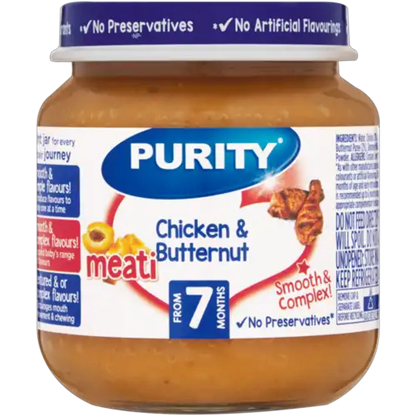 Image of PURITY From 7 Months Chicken & Butternut Meati 125ml