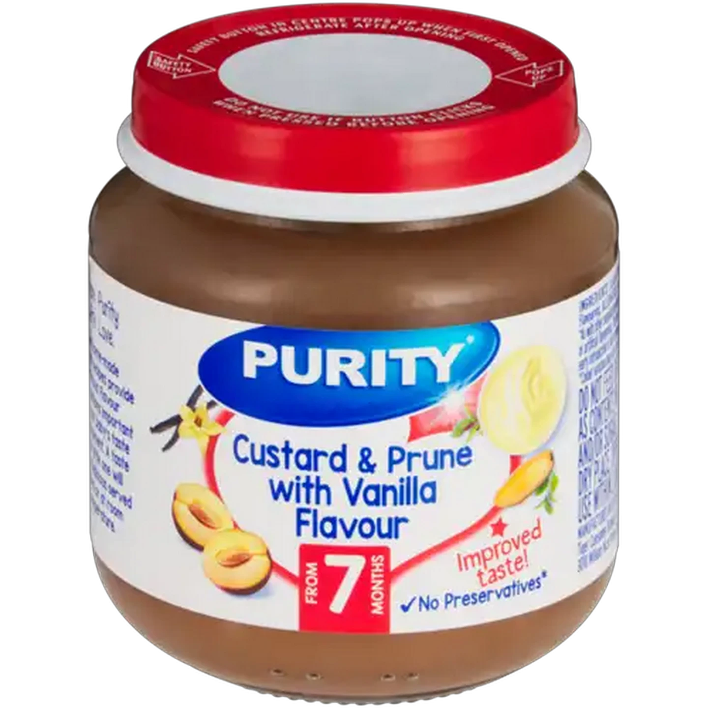 Image of PURITY From 7 Months Custard & Prune With Vanilla Flavour Baby Food 125ml