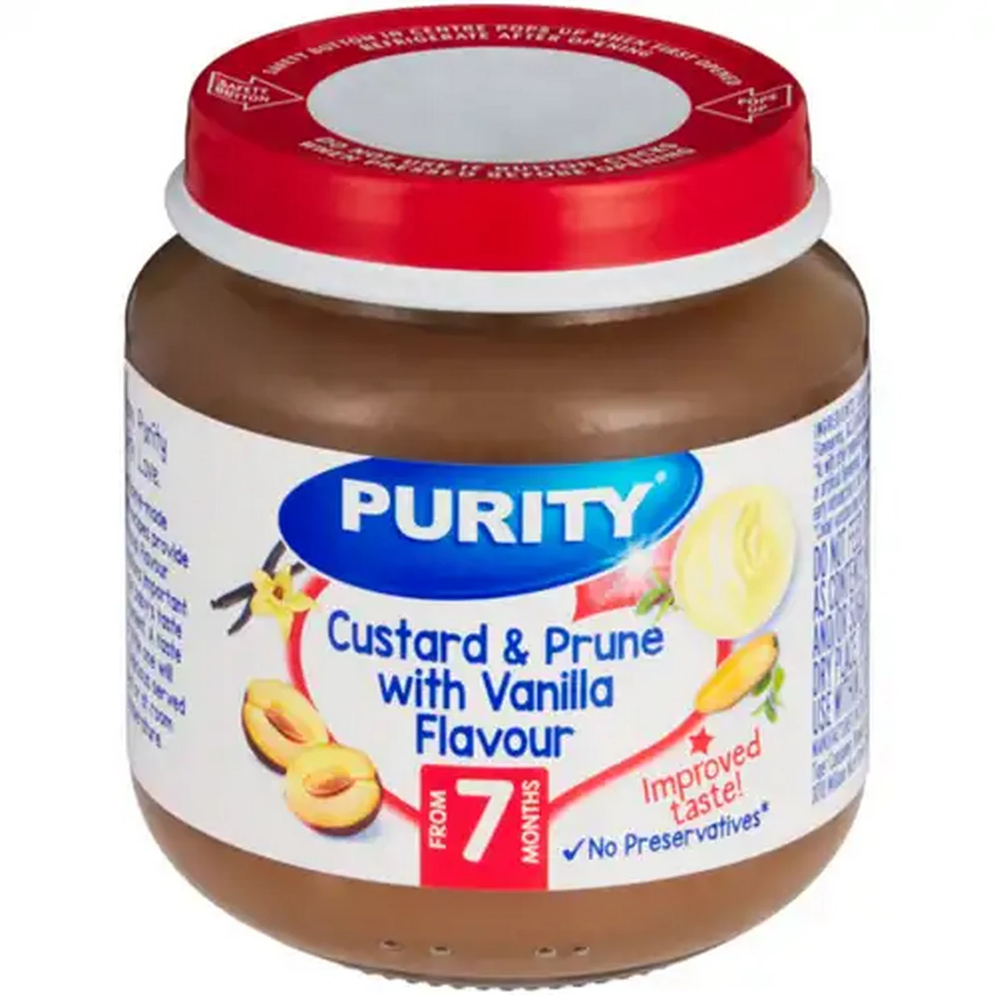 Image of PURITY From 7 Months Custard & Prune With Vanilla Flavour Baby Food 125ml