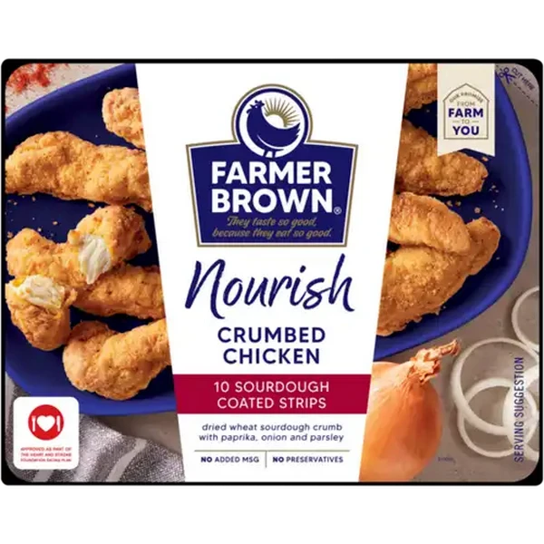 Farmer Brown Nourish Sourdough Coated Chicken Strips 400g