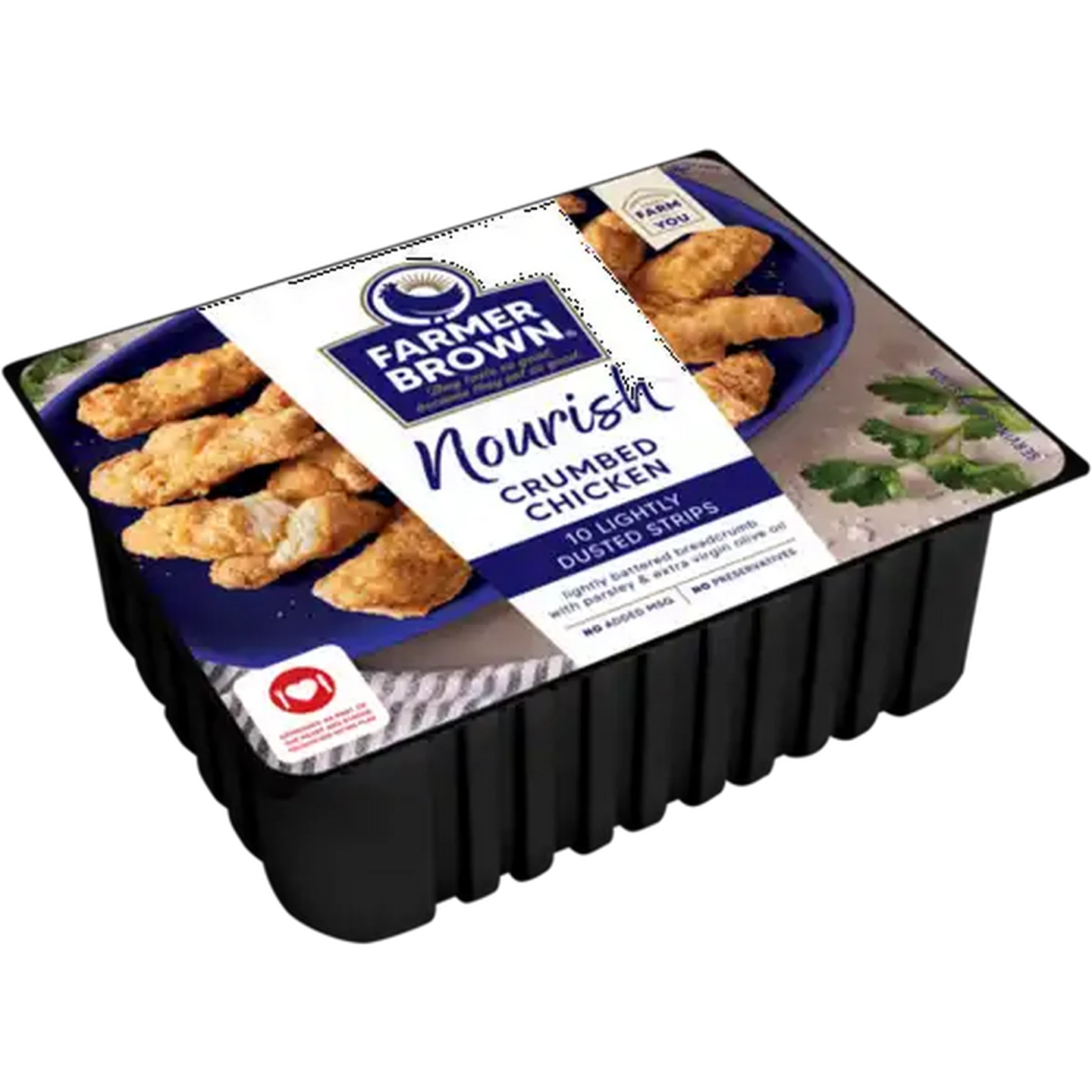 Image of Farmer Brown Nourish Lightly Dusted Crumbed Chicken Strips 400g