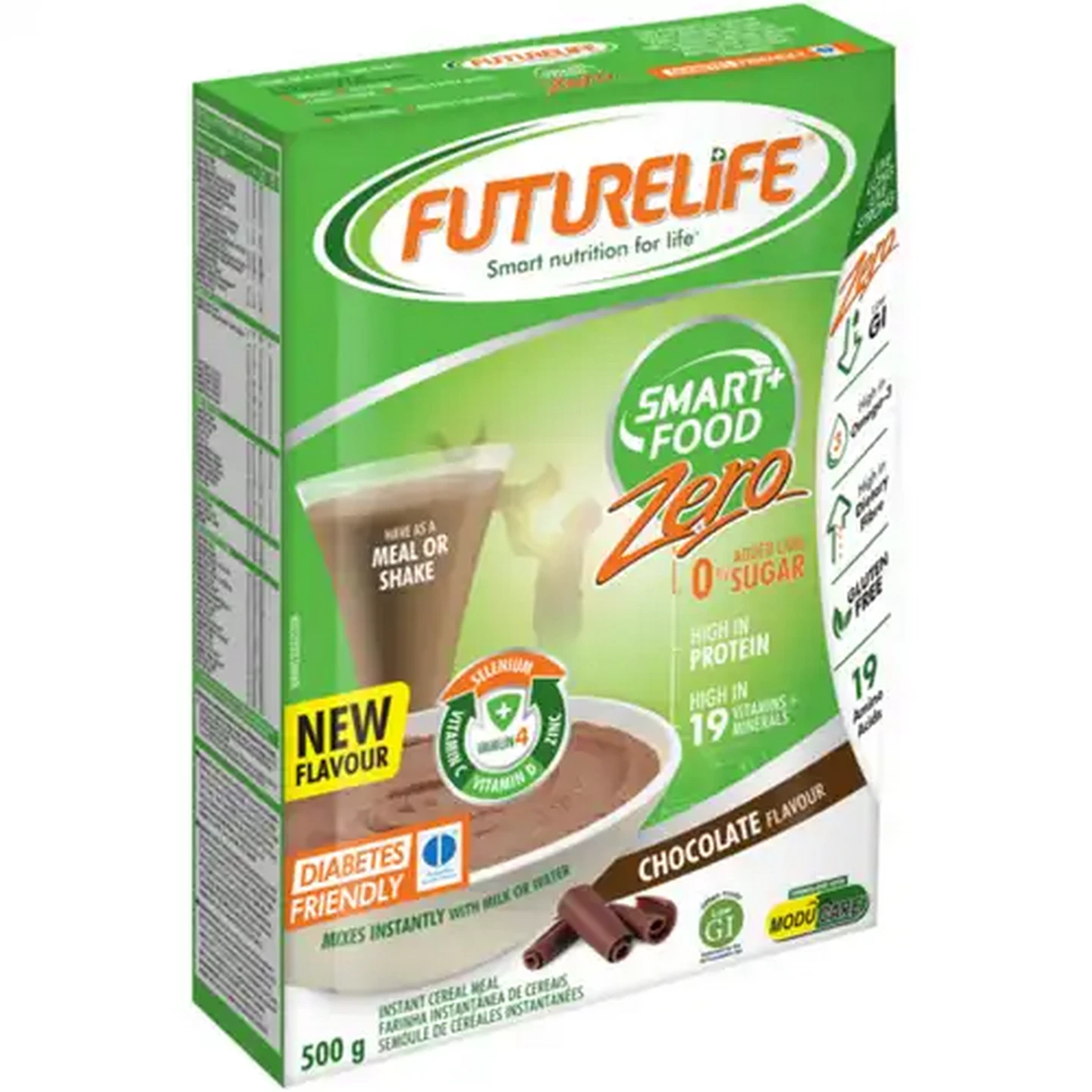 Image of FUTURELIFE Smart Food Zero Chocolate Flavour Instant Cereal Meal 500g