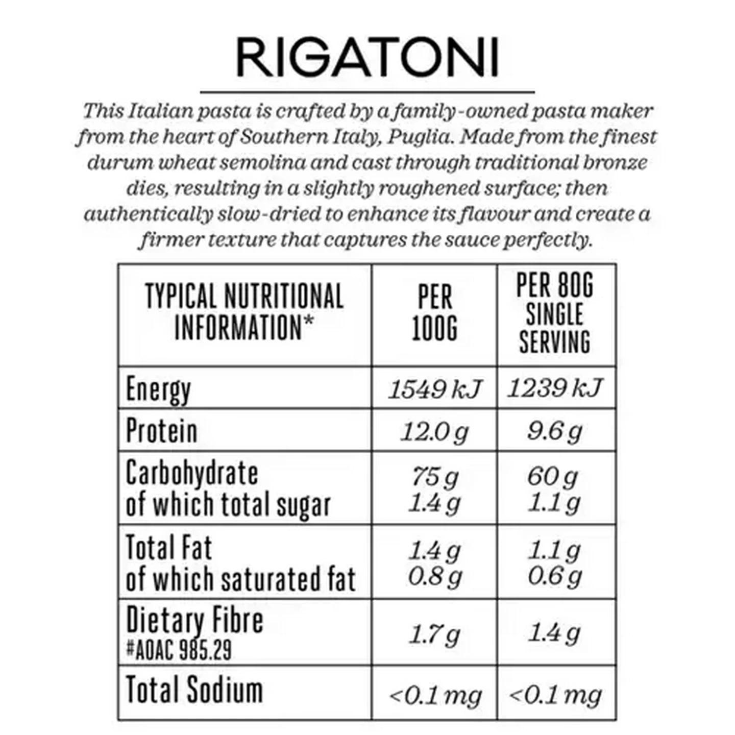 Image of Forage And Feast Rigatoni 250g