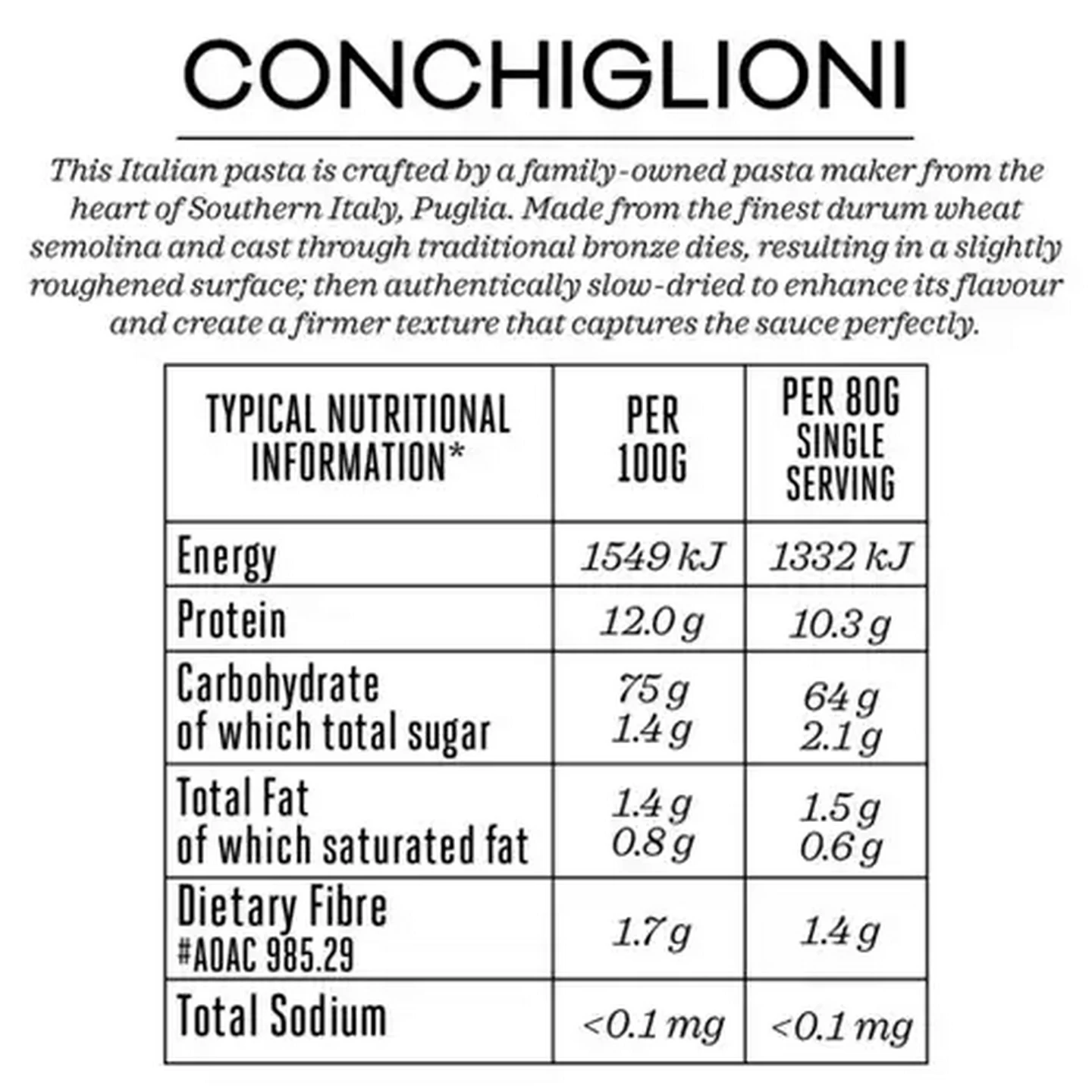 Image of Forage And Feast Conchiglioni 250g