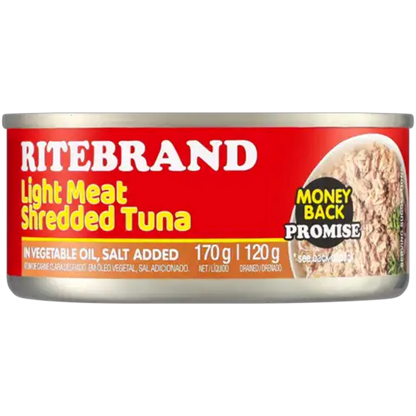 Image of Ritebrand Light Meat Shredded Tuna in Vegetable Oil 170g