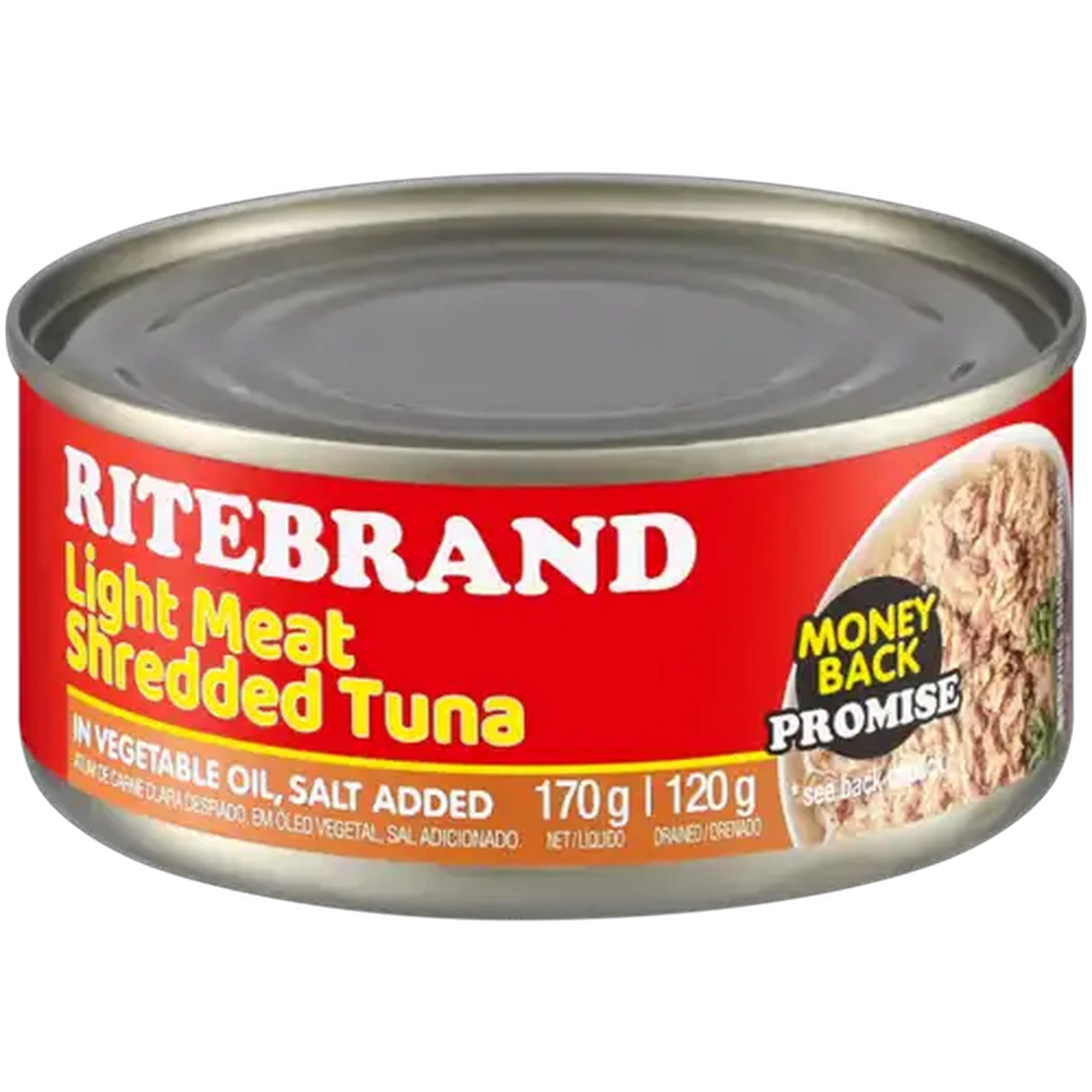 Image of Ritebrand Light Meat Shredded Tuna in Vegetable Oil 170g