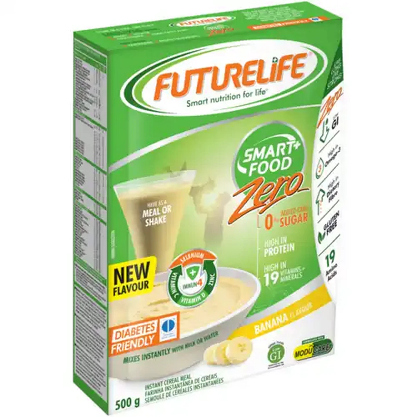 Image of FUTURELIFE Smart Food Zero Banana Flavour Instant Cereal Meal 500g