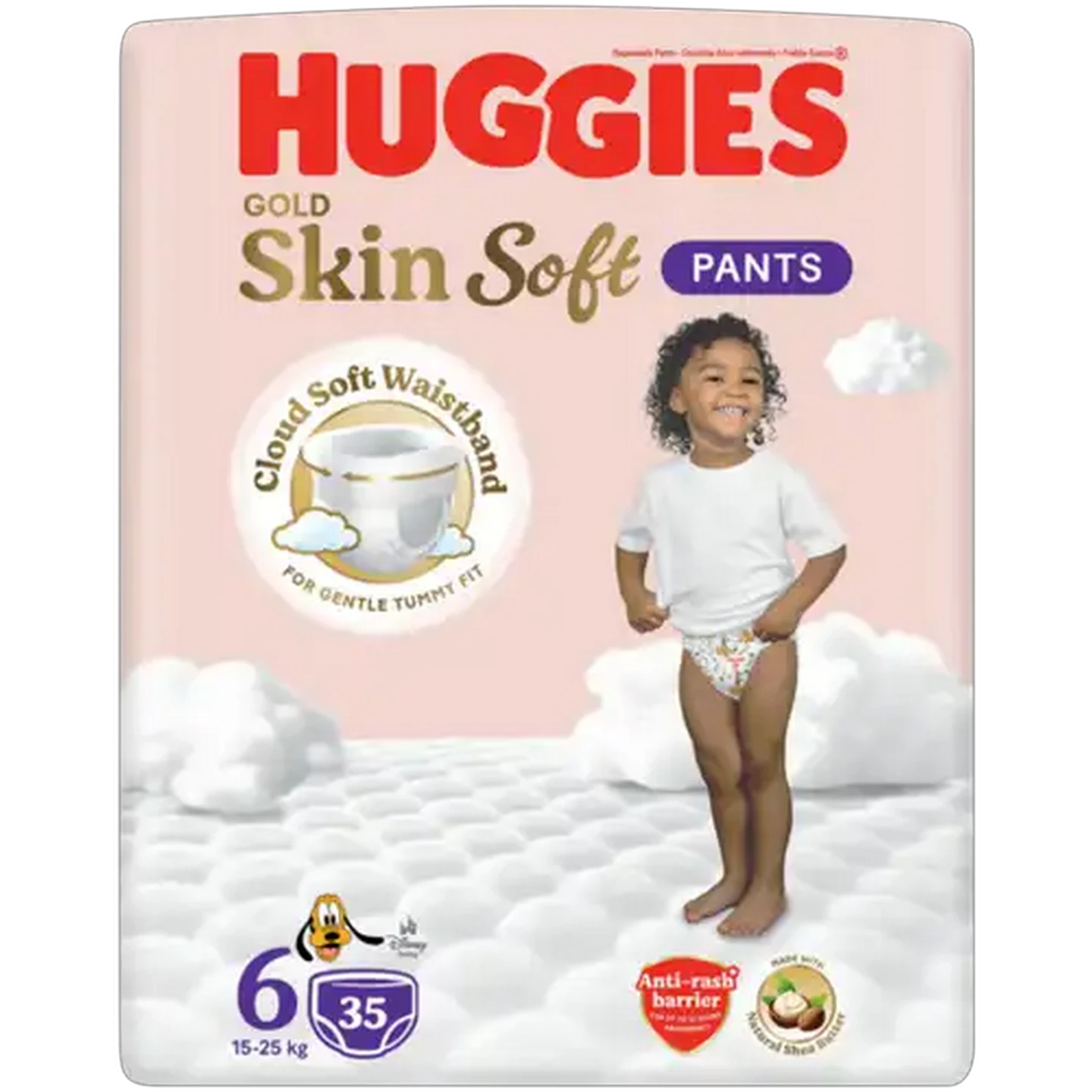 Image of Huggies Gold Skin Soft Size 6 Disposable Nappy Pants 35 Pack