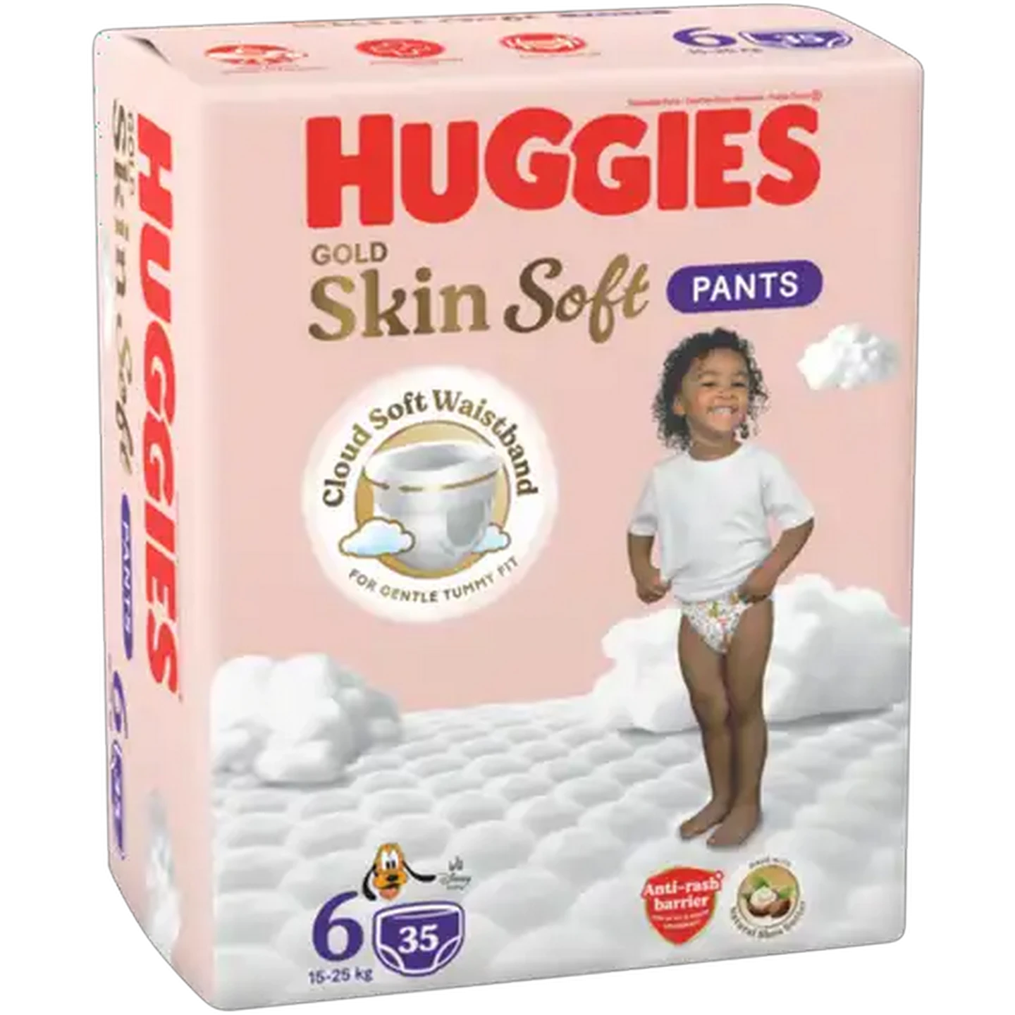 Image of Huggies Gold Skin Soft Size 6 Disposable Nappy Pants 35 Pack