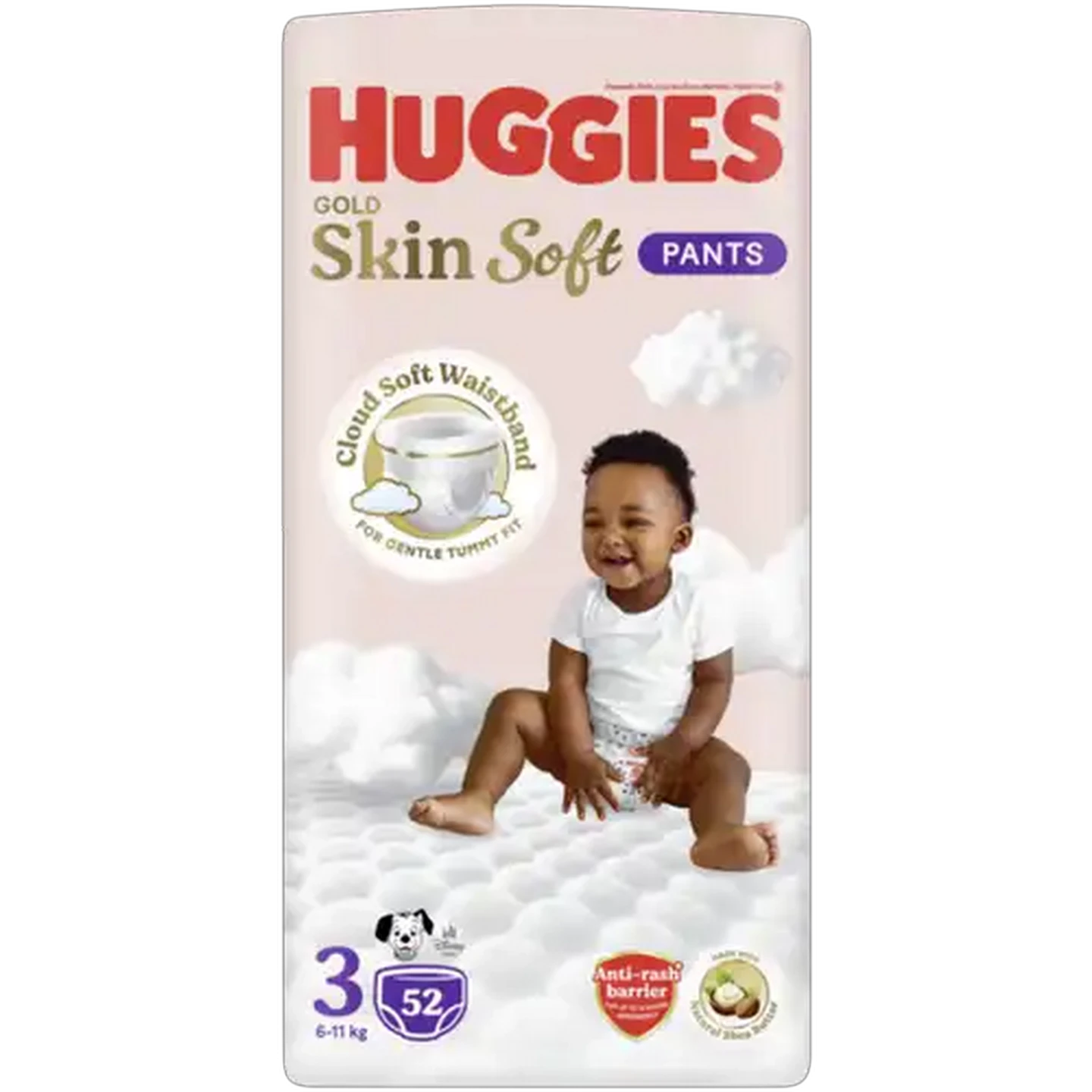Image of Huggies Gold Skin Soft Size 3 Disposable Nappy Pants 52 Pack