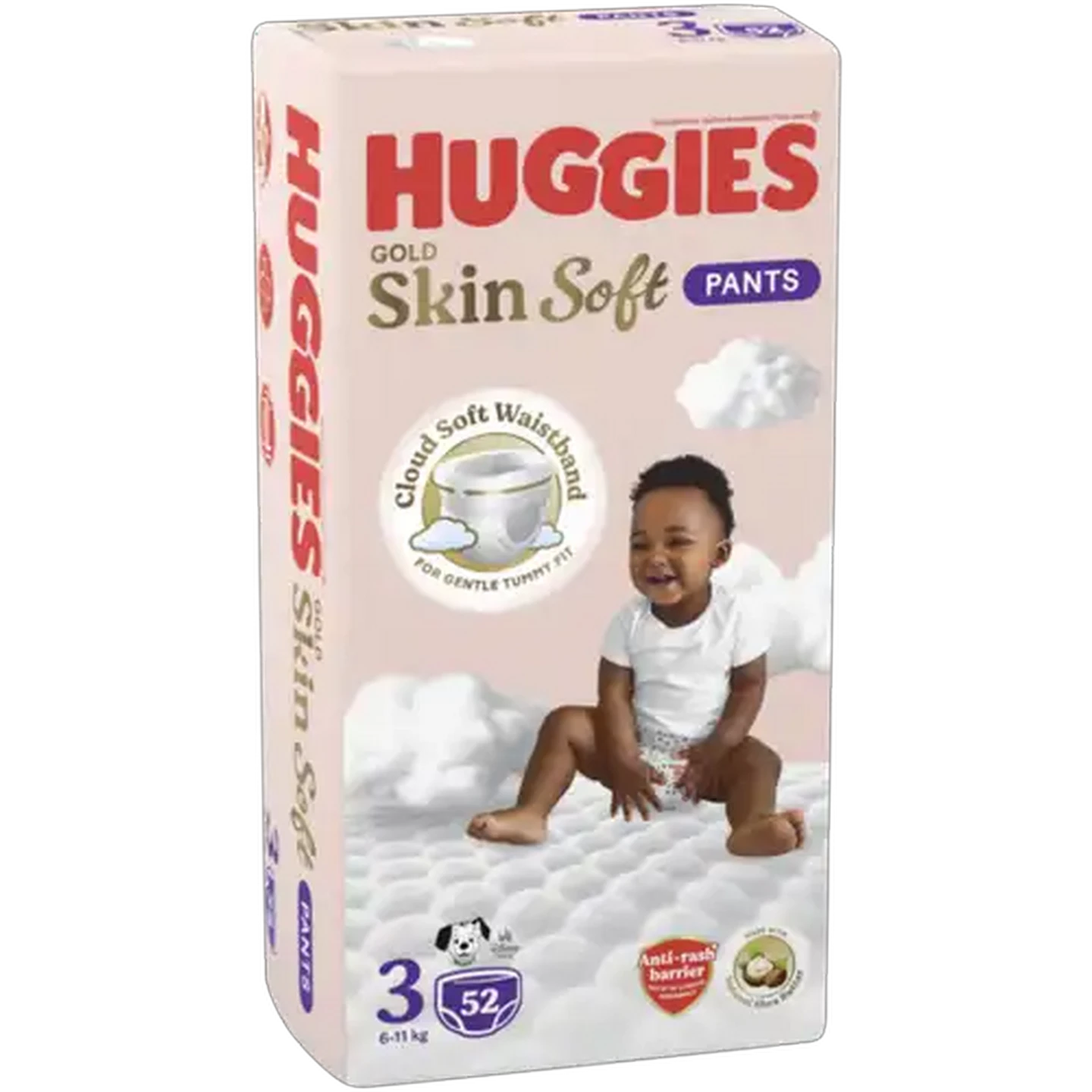 Image of Huggies Gold Skin Soft Size 3 Disposable Nappy Pants 52 Pack