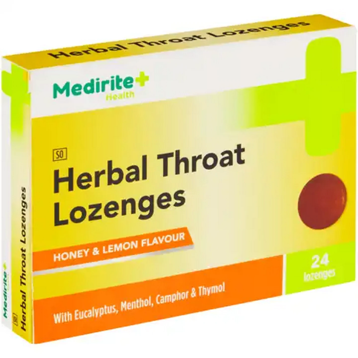 Image of Medirite Honey & Lemon Flavour Herbal Throat Lozenges 24 Pack