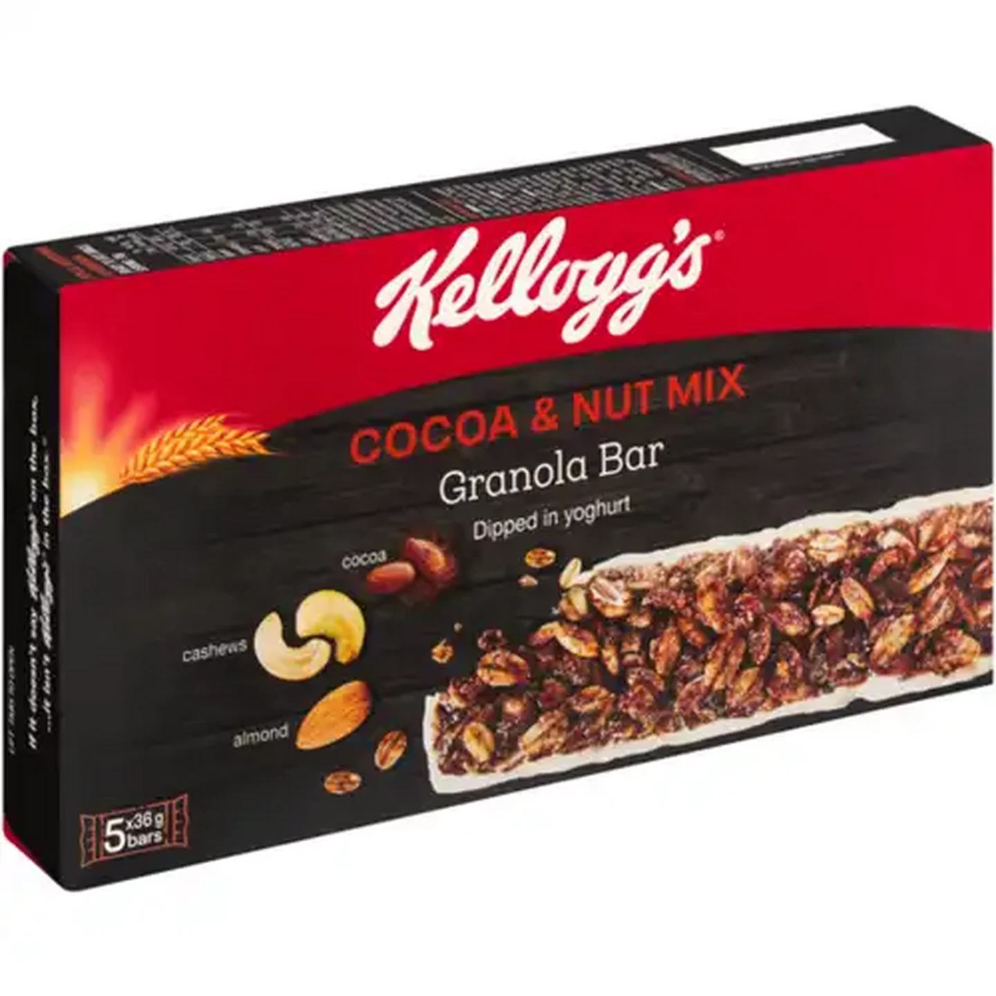 Image of Kellogg's Cocoa & Nut Mix Granola Bar 5 x 36g