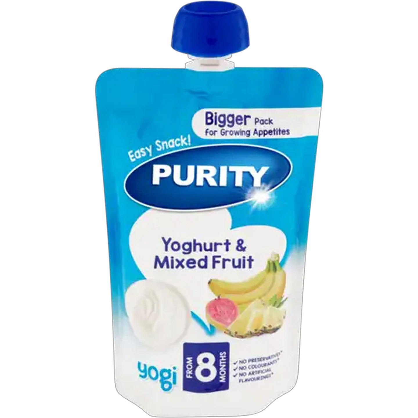 Image of PURITY From 8 Months Yoghurt & Mixed Fruit Yogi 150ml