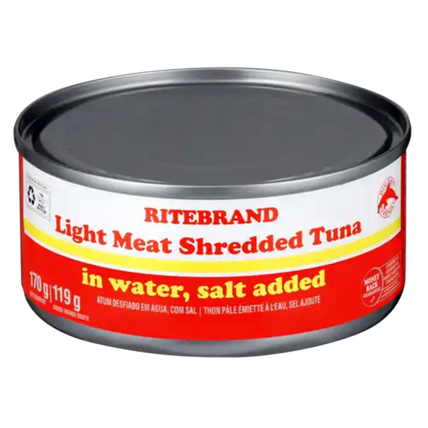 Image of Ritebrand Light Meat Shredded Tuna In Water Can 170g