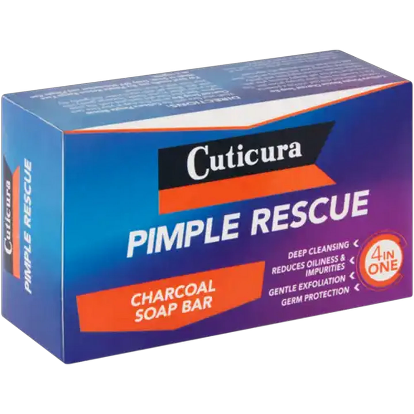 Image of Cuticura Pimple Rescue Charcoal Soap Bar 100g