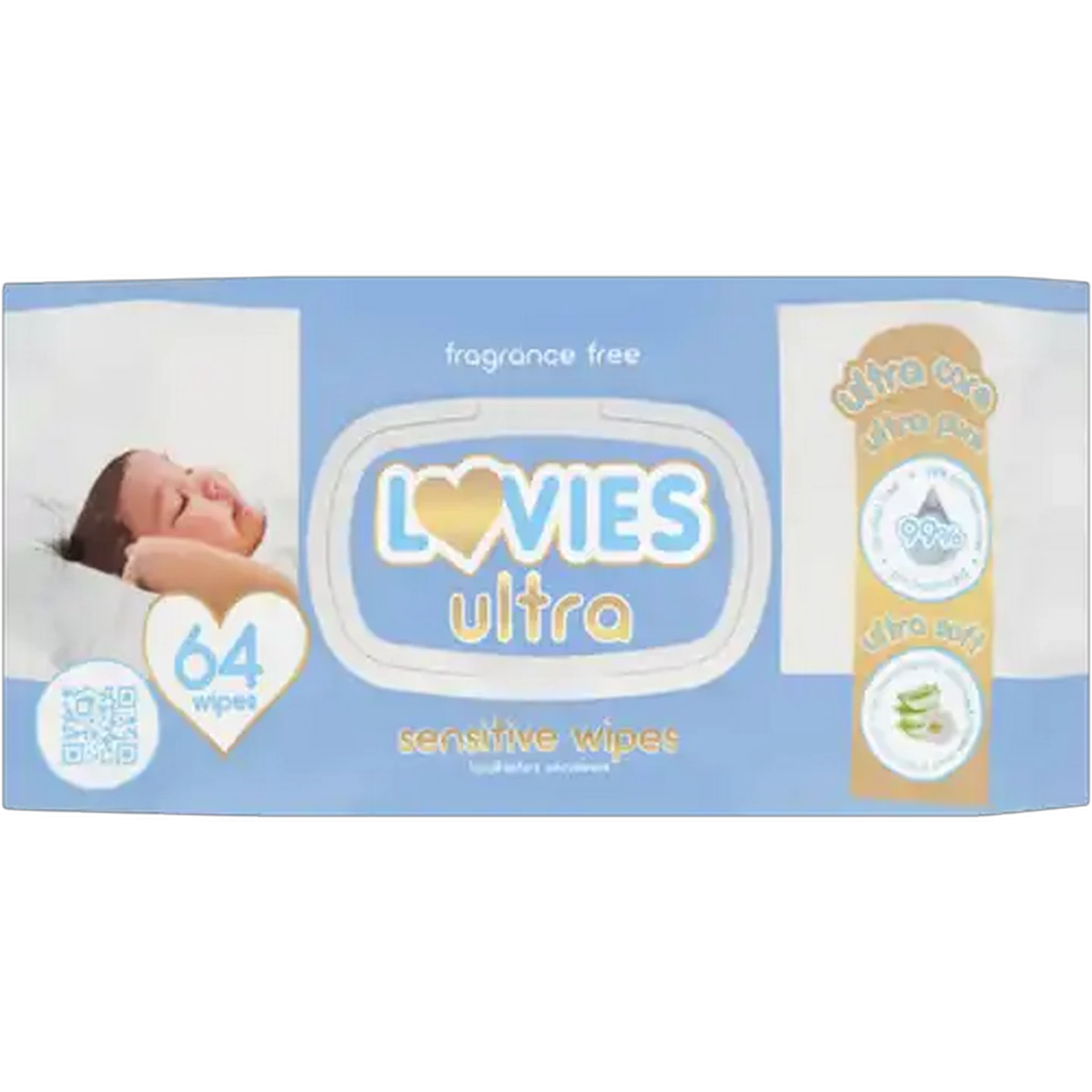 Image of Lovies Ultra Sensitive Wipes 64 Pack