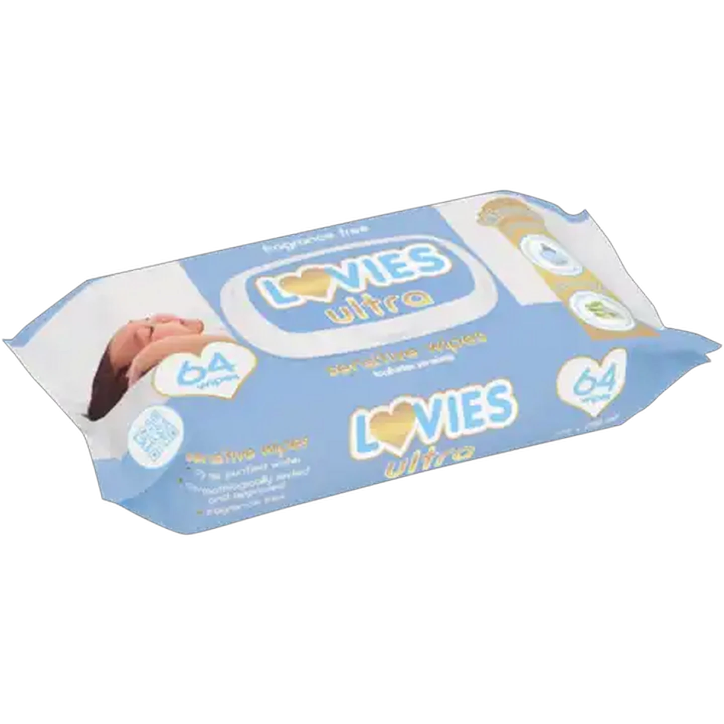 Image of Lovies Ultra Sensitive Wipes 64 Pack
