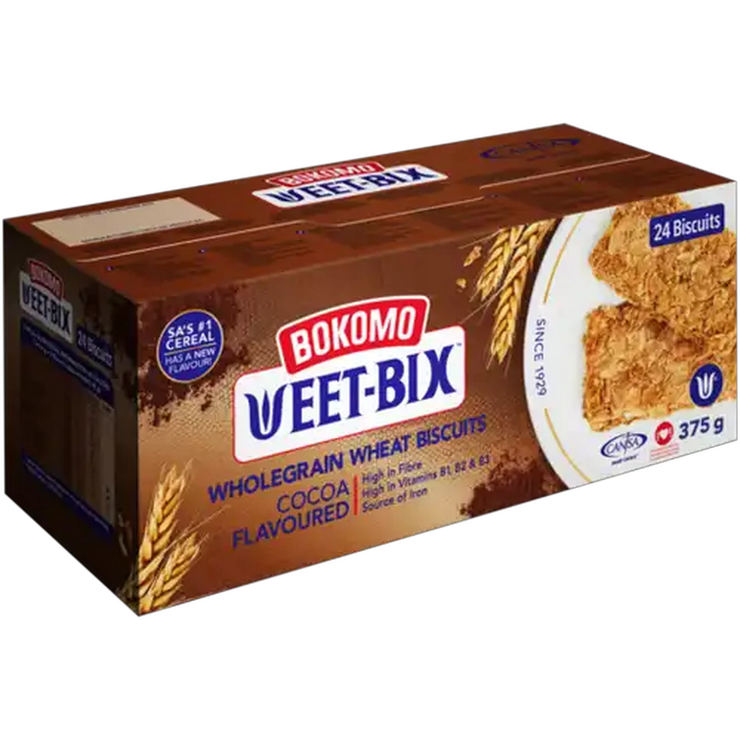 Image of Bokomo Weet-Bix Cocoa Flavoured Wholegrain Wheat Biscuits 375g