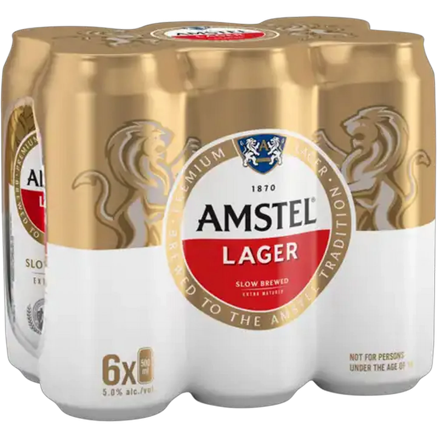 Image of Amstel Lager Beer Cans 6 x 500ml