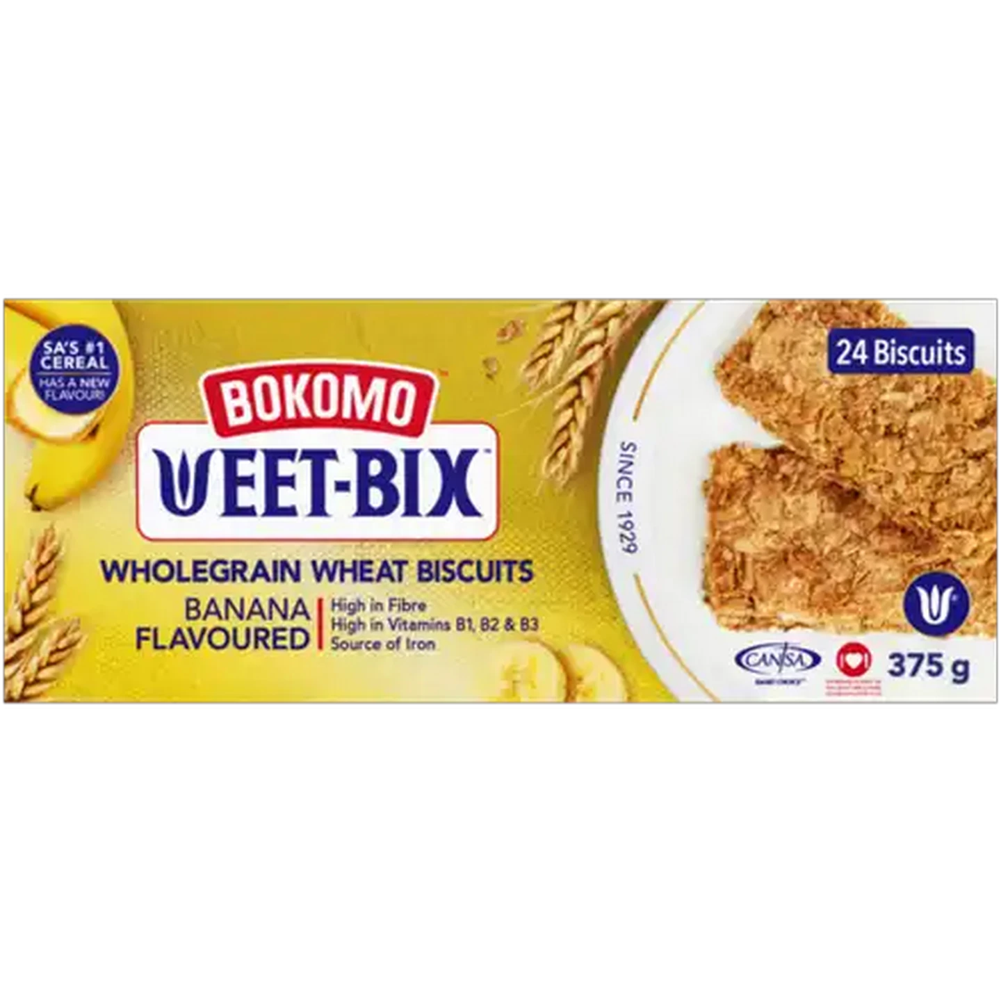 Image of Bokomo Weet-Bix Banana Flavour Wholegrain Wheat Biscuits 375g