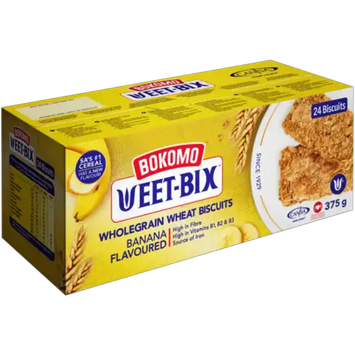 Image of Bokomo Weet-Bix Banana Flavour Wholegrain Wheat Biscuits 375g