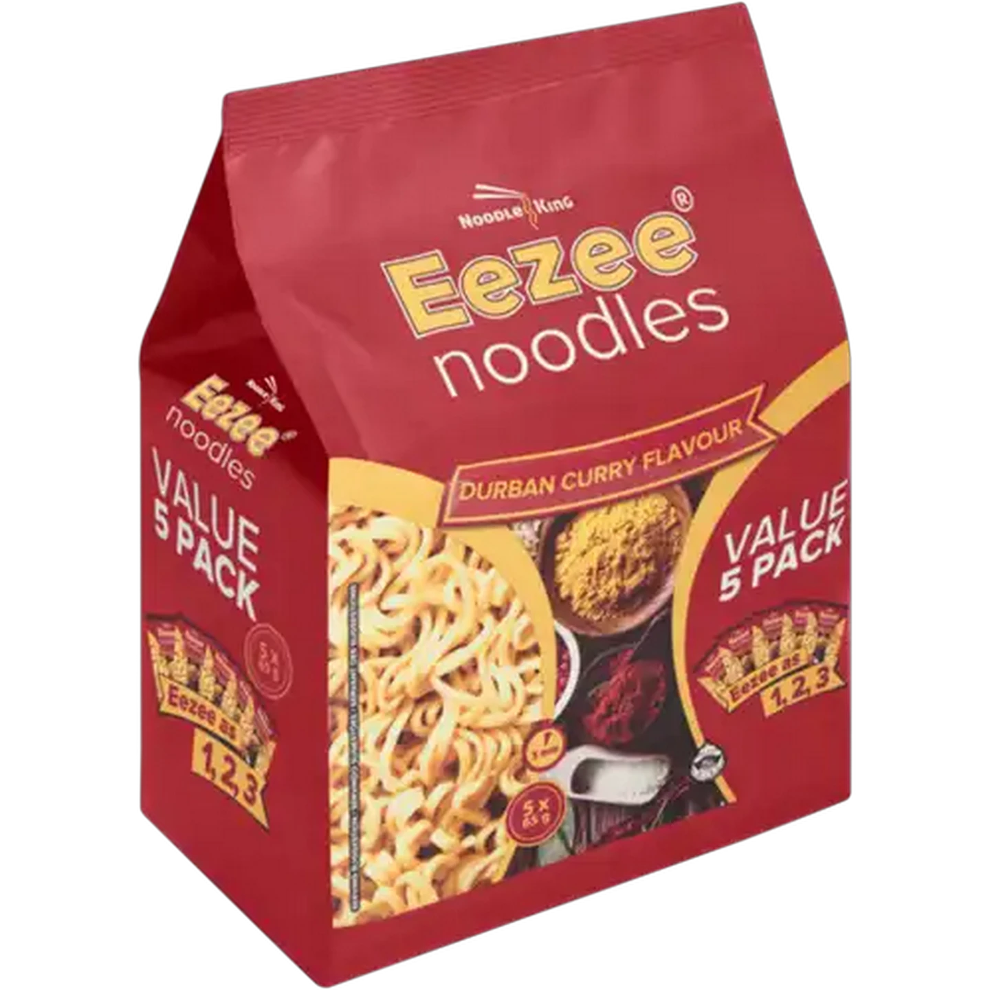 Image of Eezee Noodles Durban Curry Flavour Instant Noodles 5 x 65g