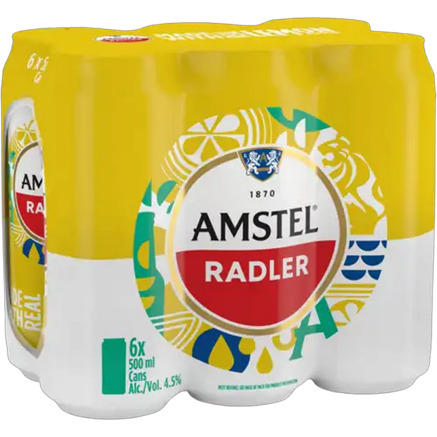 Image of Amstel Radler Beer Cans 6 x 500ml