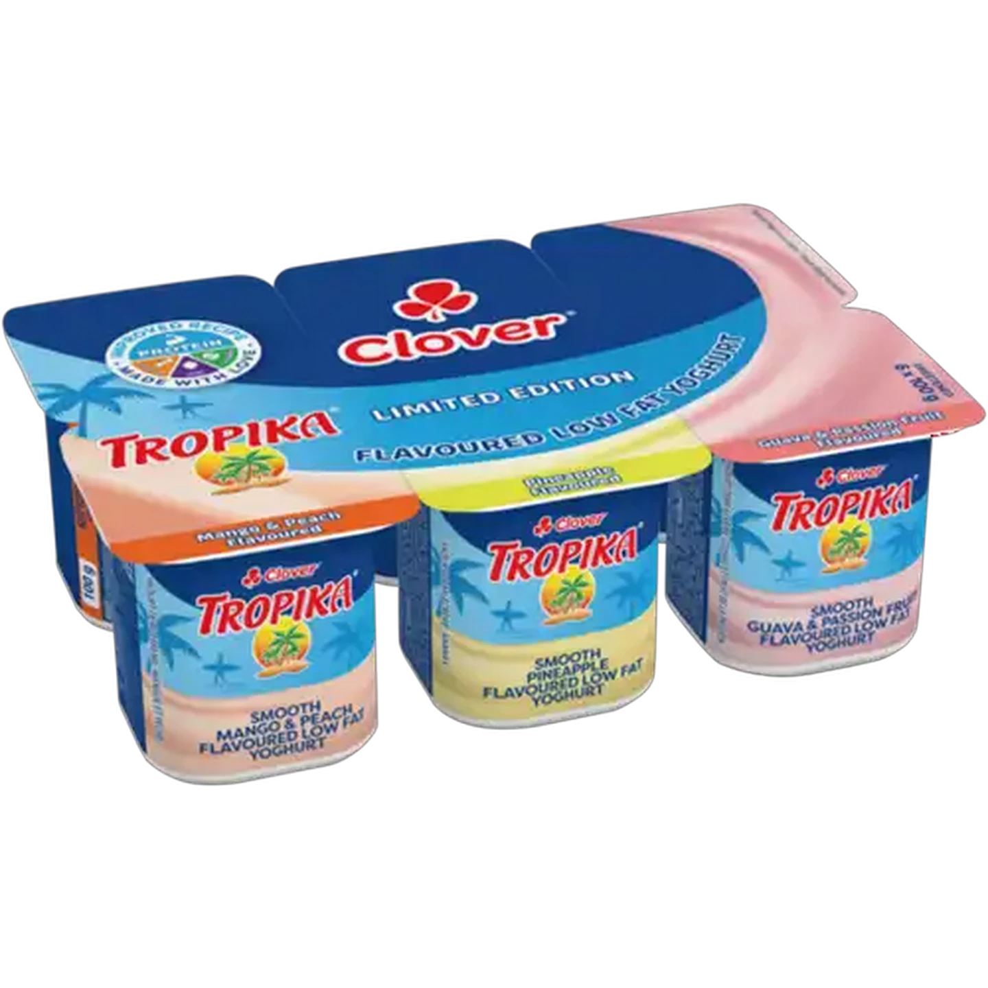 Image of Tropika Limited Edition Assorted Flavoured Low Fat Yoghurt 6 x 100g