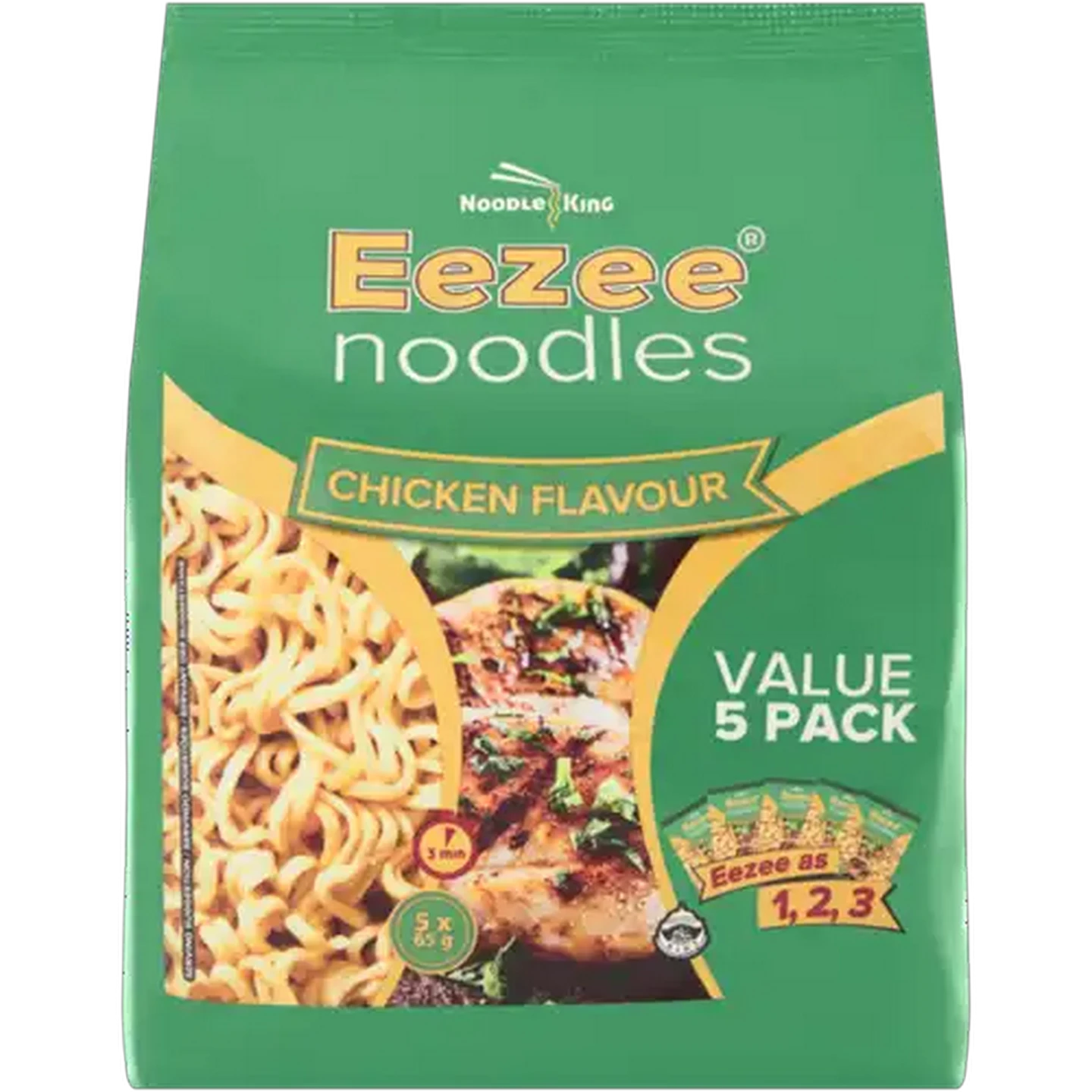 Image of Eezee Noodles Chicken Flavour Instant Noodles 5 x 65g