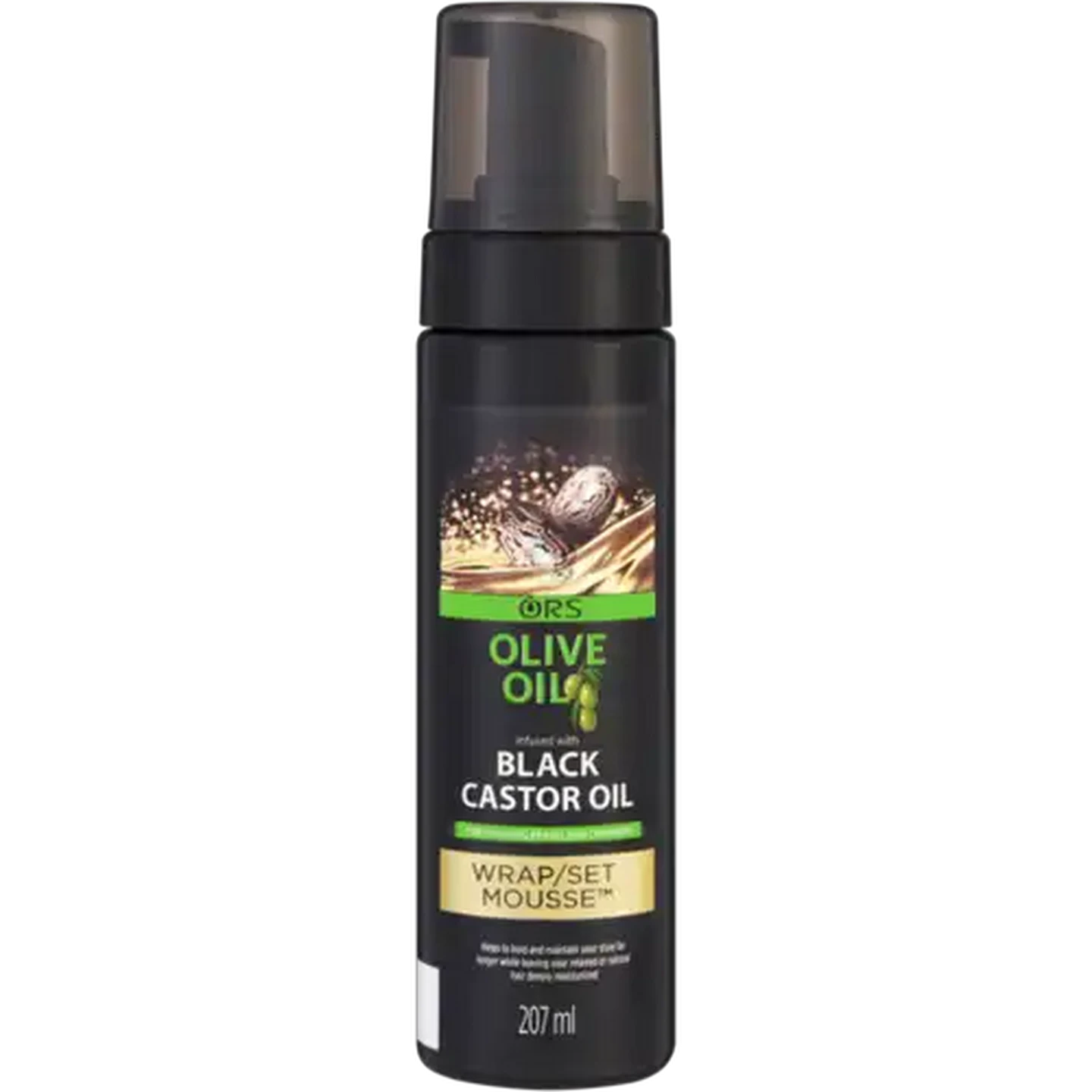 Image of ORS Olive Oil Black Castor Oil Wrap/Set Mousse 207ml