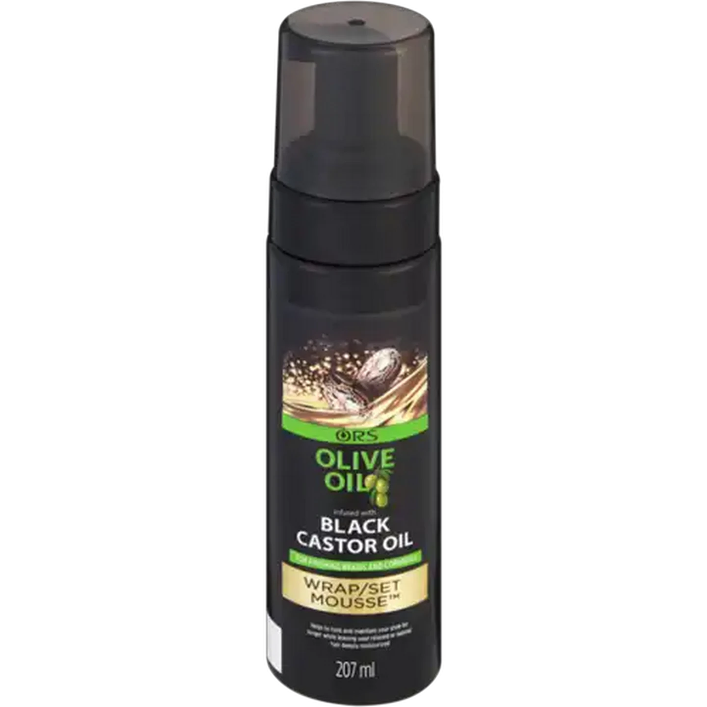 Image of ORS Olive Oil Black Castor Oil Wrap/Set Mousse 207ml
