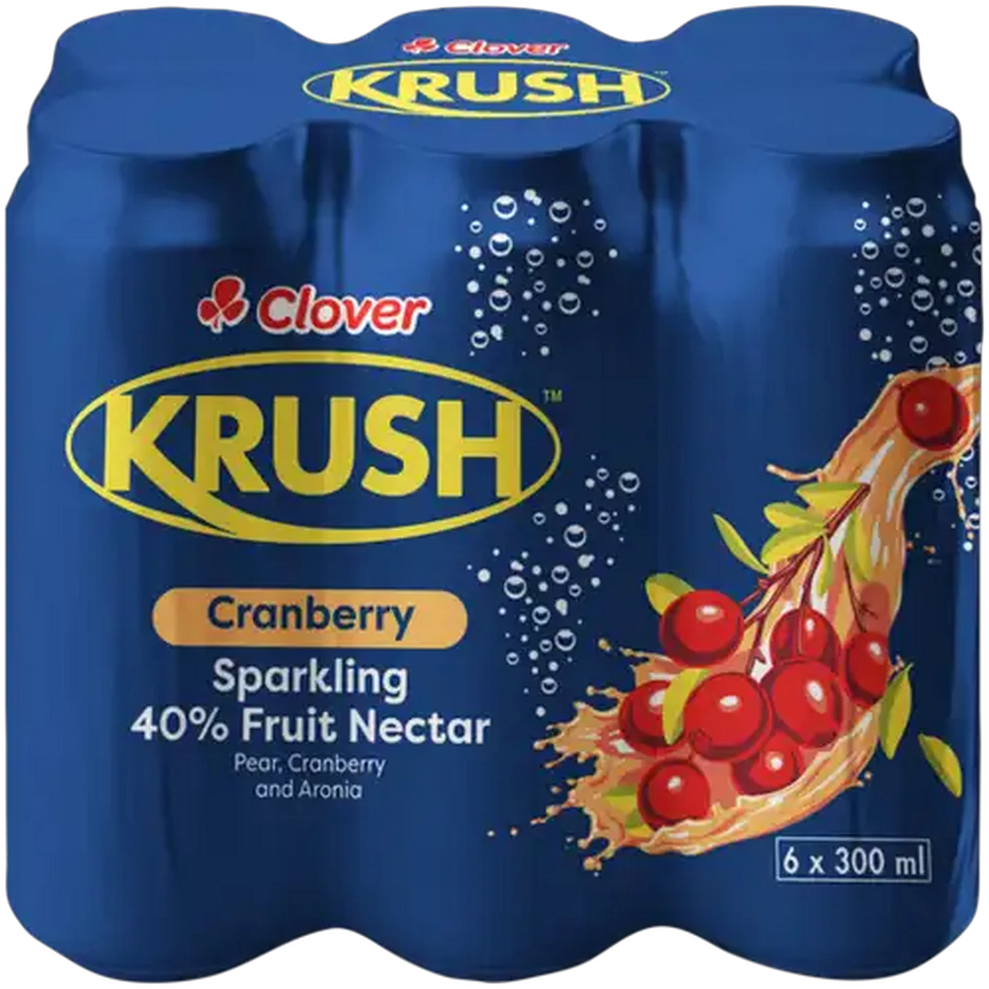 Image of Krush Cranberry Sparkling 40% Fruit Nectar 6 x 300ml