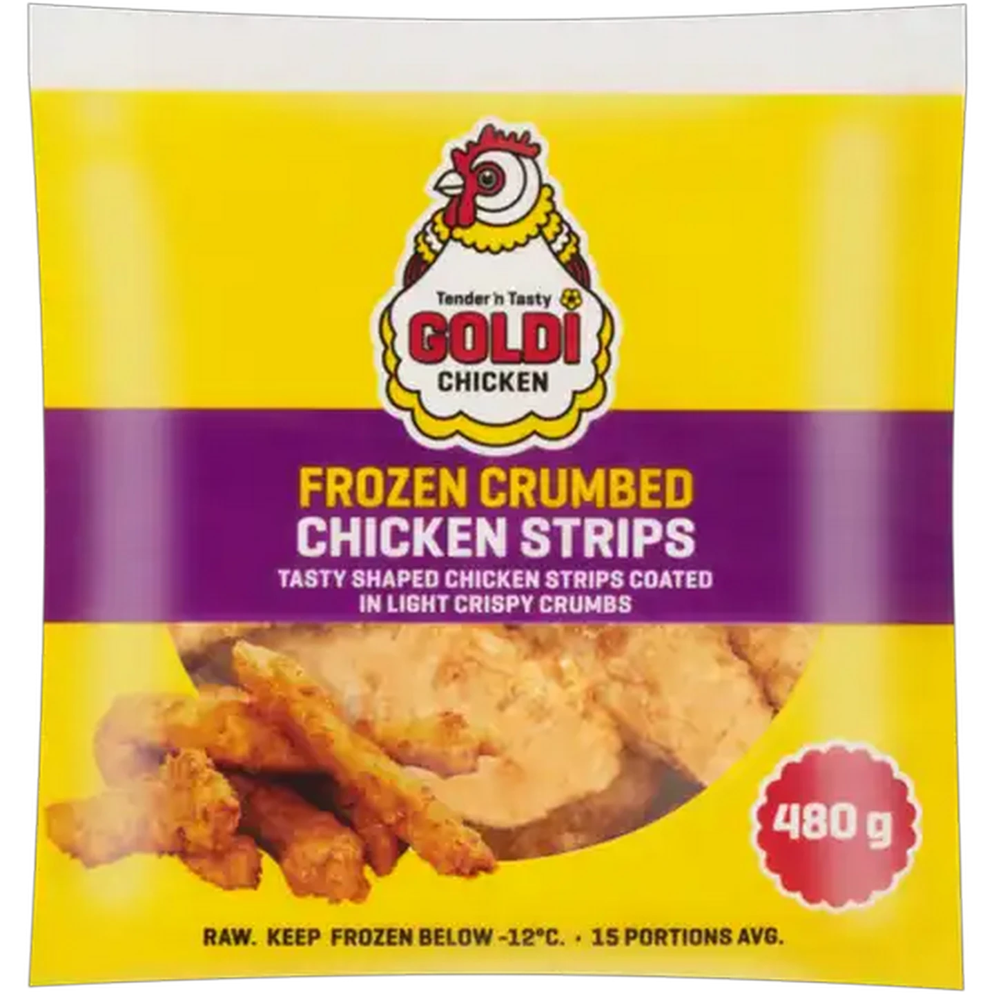 Image of Goldi Chicken Frozen Crumbed Chicken Strips 480g
