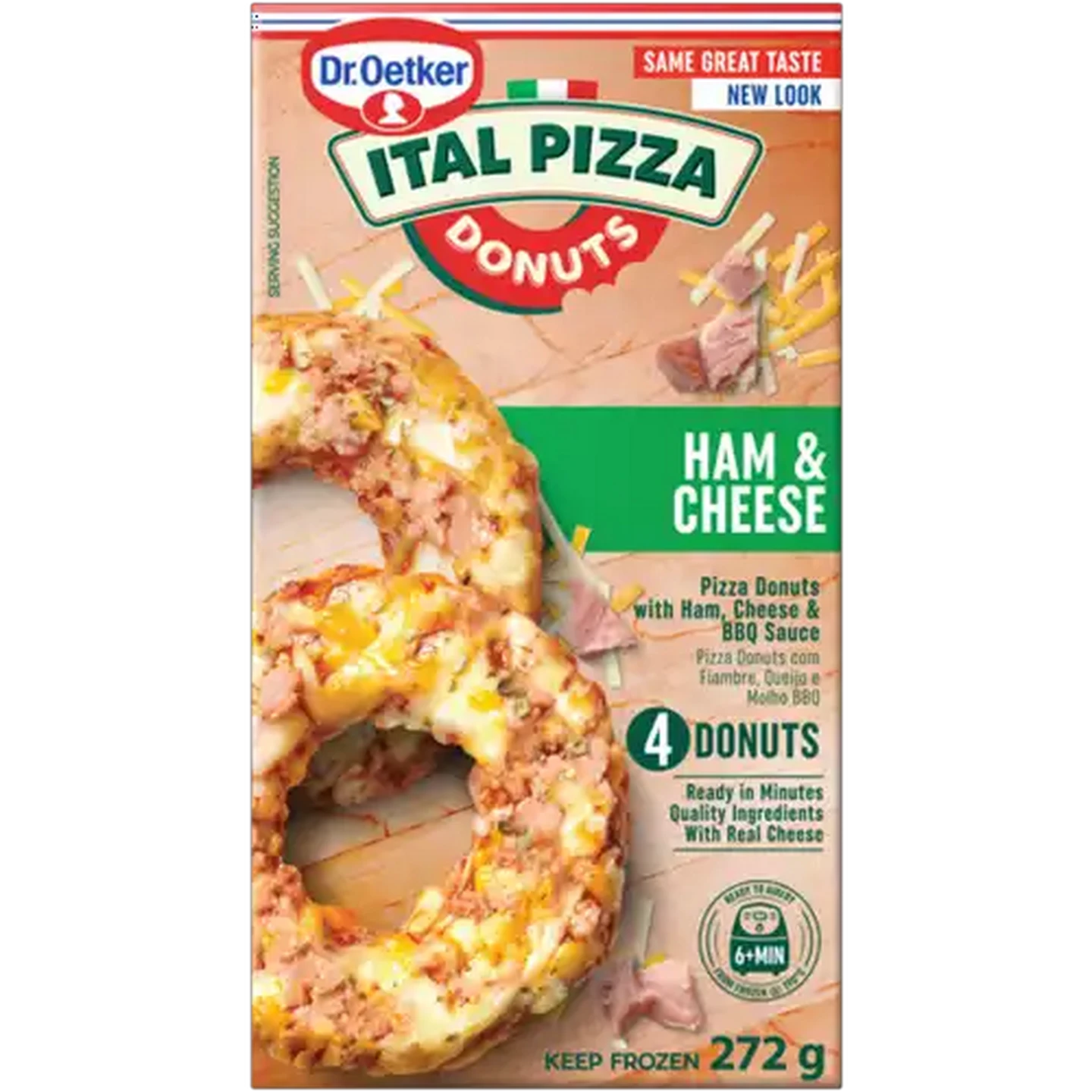 Image of Dr. Oetker Ital Pizza Frozen Ham & Cheese Pizza Donuts 272g