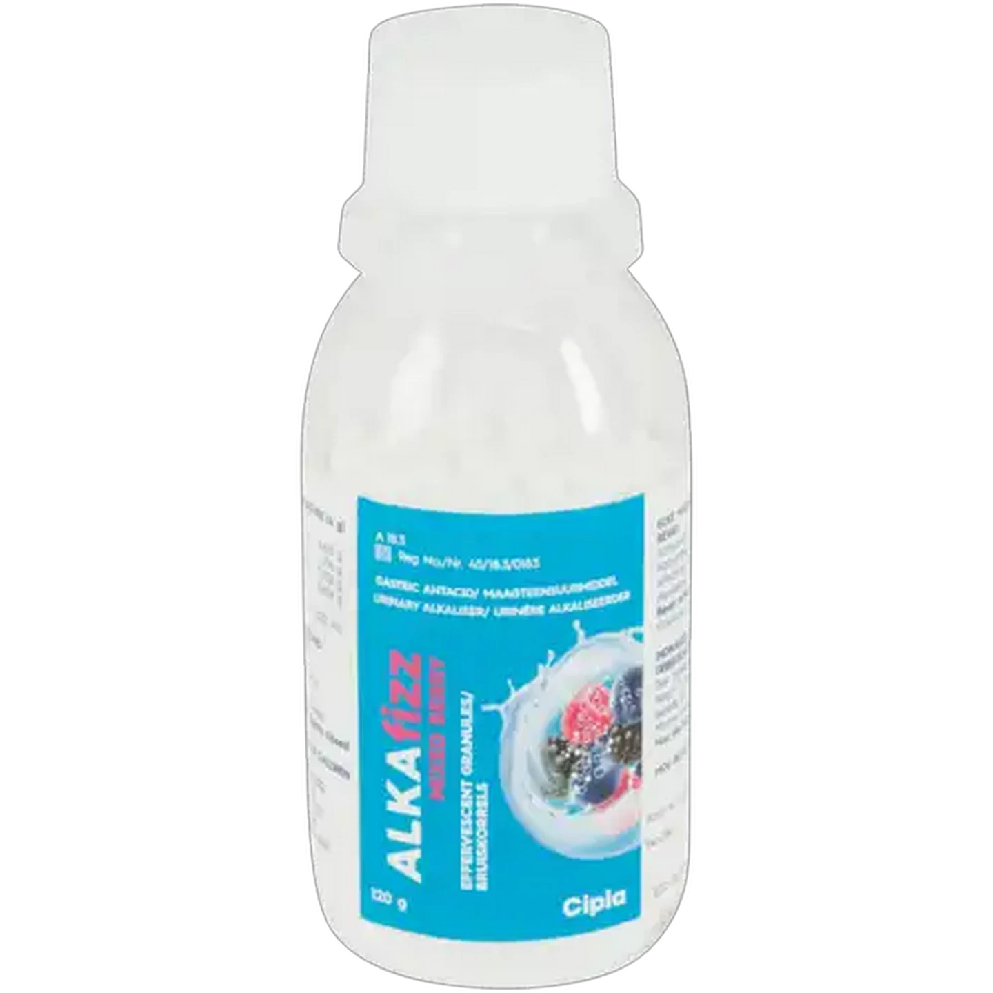 Image of Alka Fizz Mixed Berry Flavour Gastric Antacid Effervescent Granules 120g