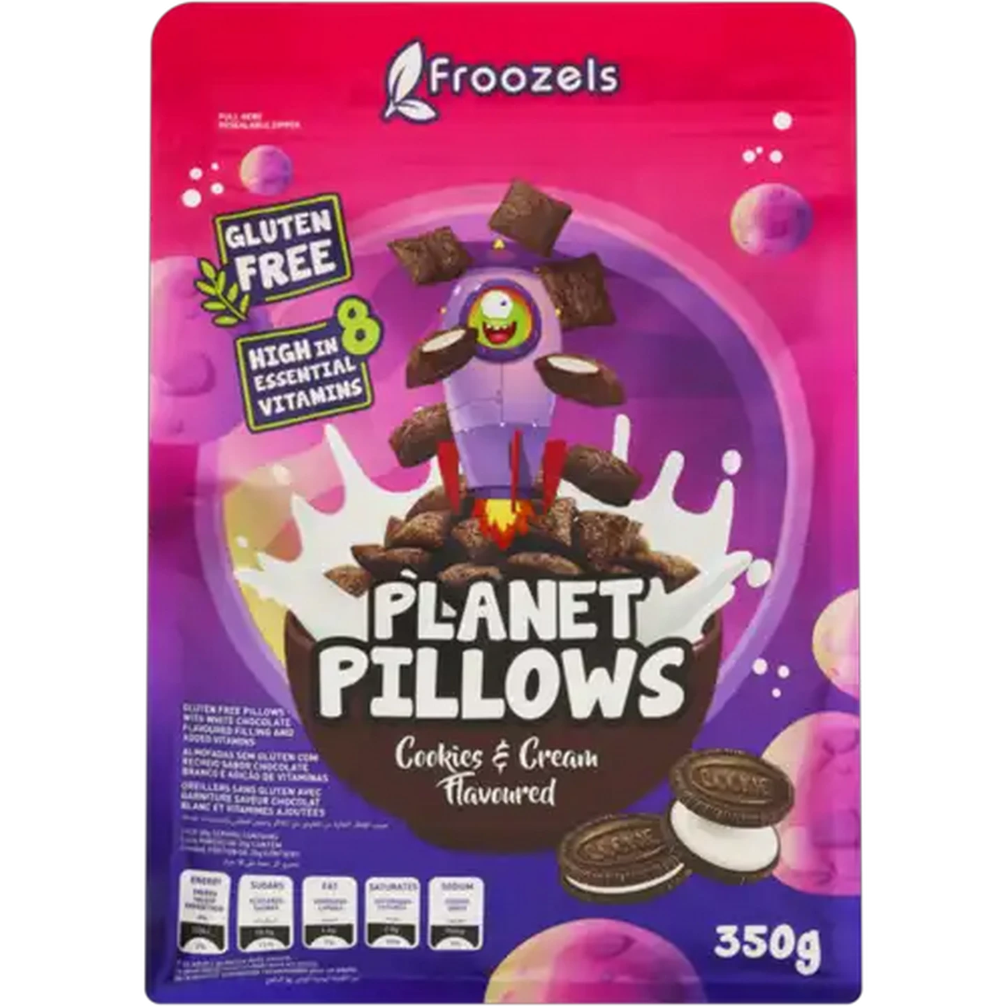Image of Froozels Cookies & Cream Flavoured Planet Pillows 350g