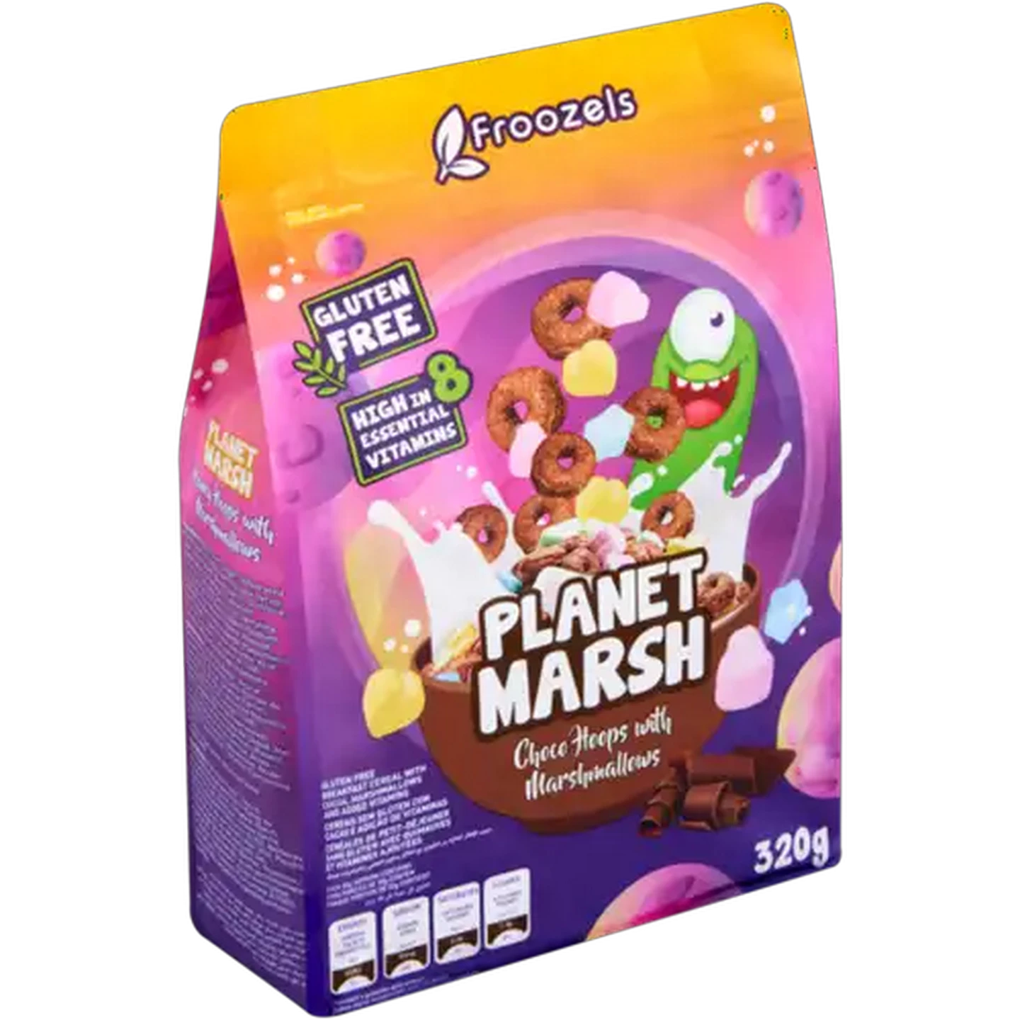 Image of Froozels Planet Marsh Choco Hoops with Marshmallows 320g