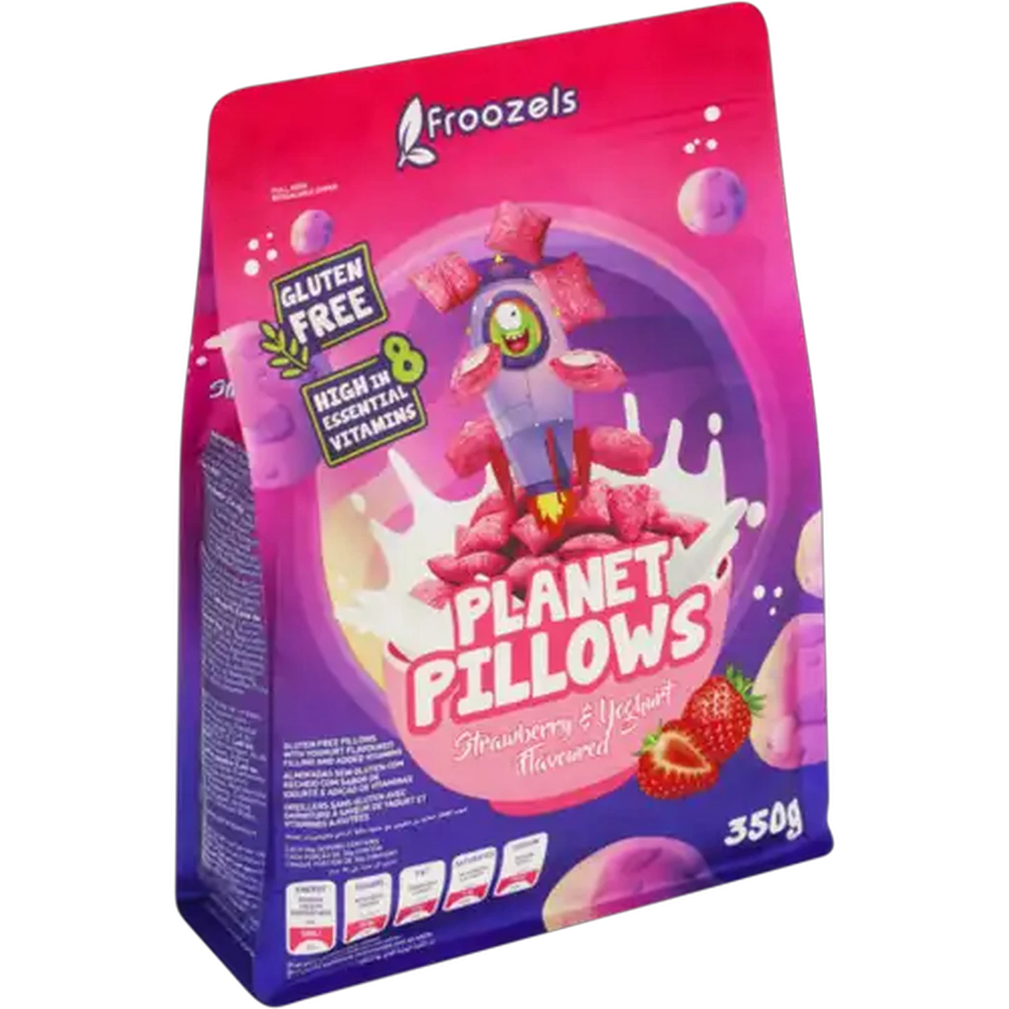 Image of Froozels Strawberry & Yoghurt Flavoured Planet Pillows 350g
