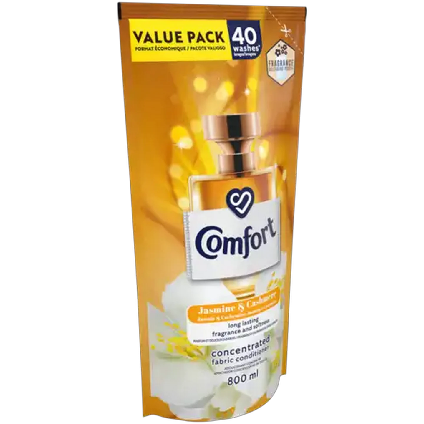 Image of Comfort Jasmine & Cashmere Concentrated Fabric Conditioner Refill 800ml