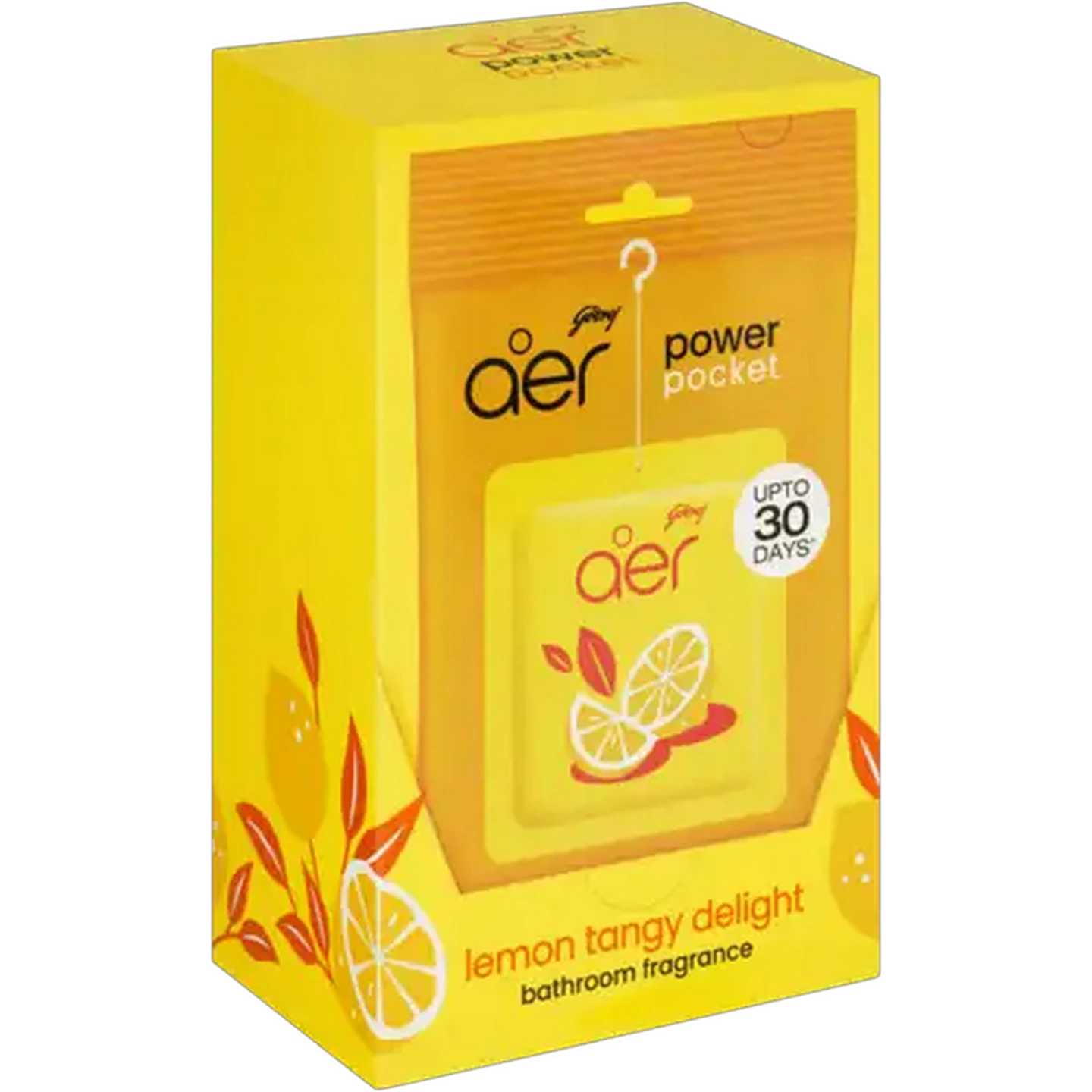 Image of Godrej Aer Lemon Tangy Delight Power Pocket Home Fragrance 6 x 10g