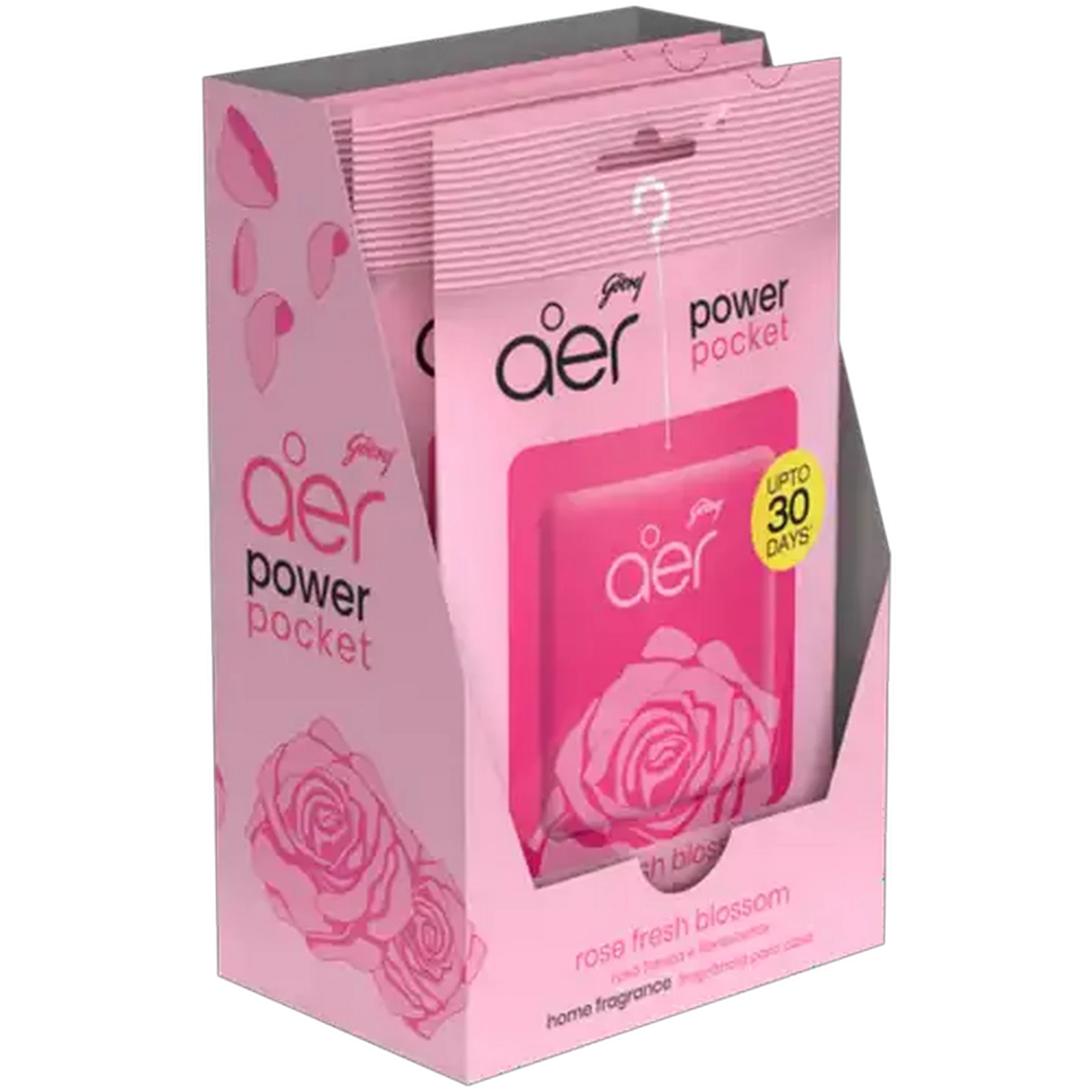 Image of Godrej Aer Rose Fresh Blossom Power Pocket Home Fragrance 6 x 10g