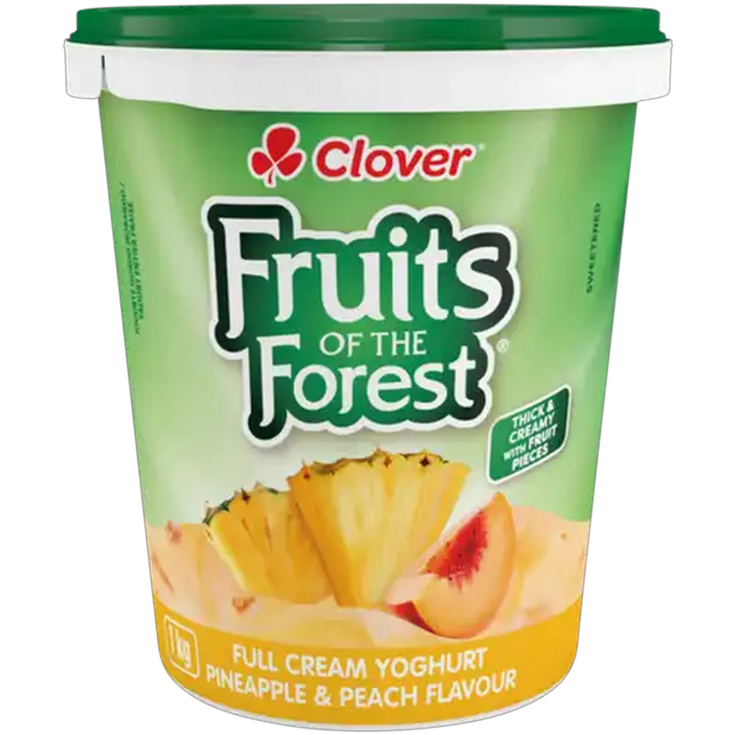 Image of Clover Fruits of the Forest Pineapple & Peach Flavour Full Cream Yoghurt 1kg