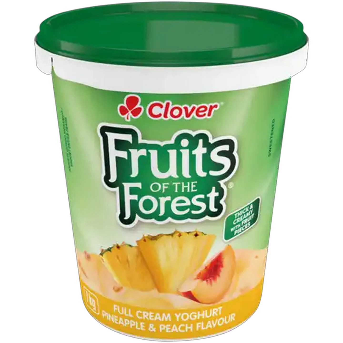 Image of Clover Fruits of the Forest Pineapple & Peach Flavour Full Cream Yoghurt 1kg