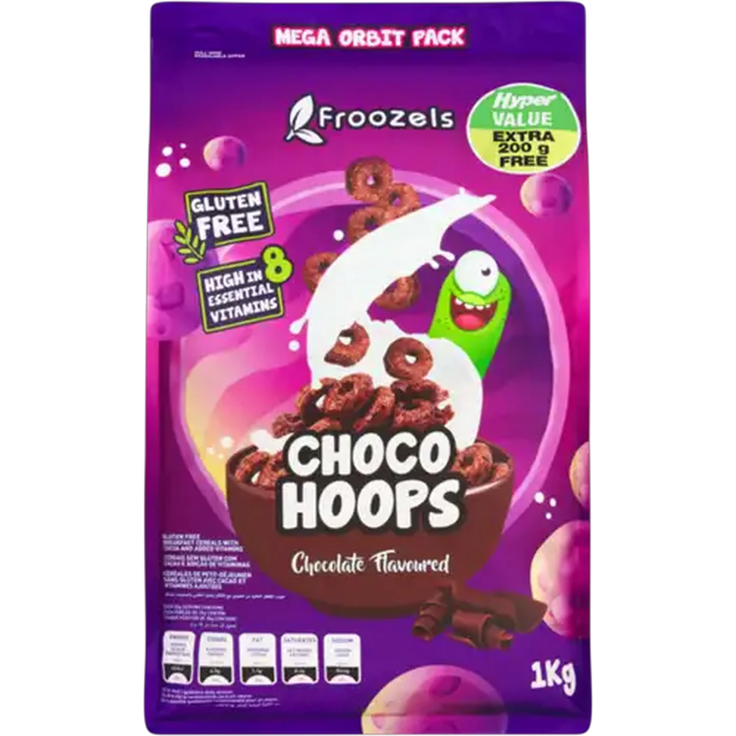 Image of Froozels Chocolate Flavoured Choco Hoops 1kg